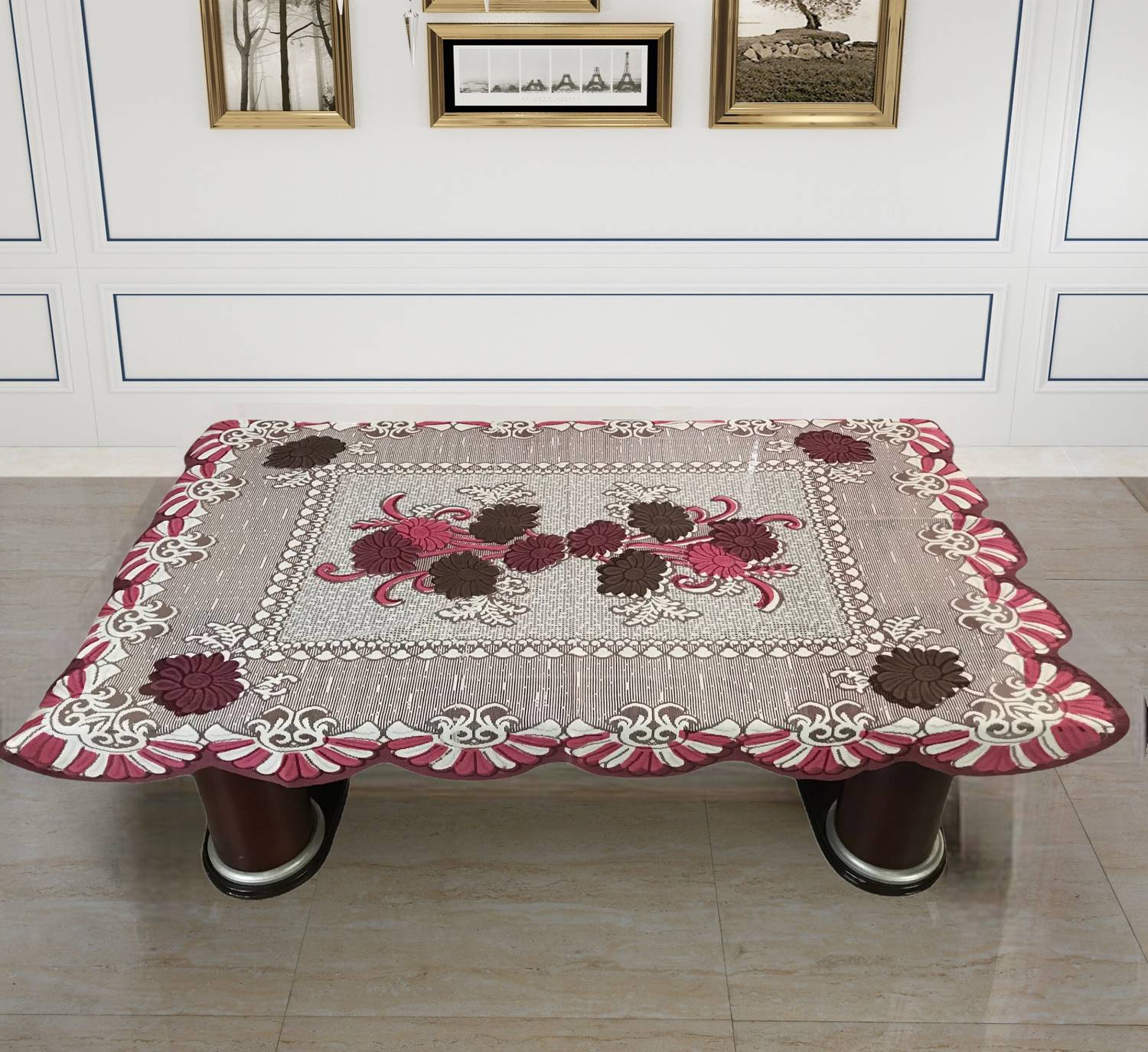 Bigger fish Cotton 4 Seater Abstract Table Cover
