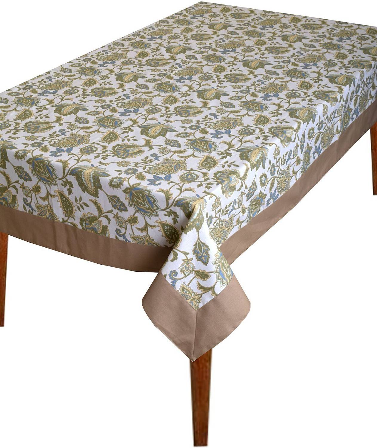 BILBERRY Furnishing By Preeti Grover Cotton 6 Seater Floral Table Cover