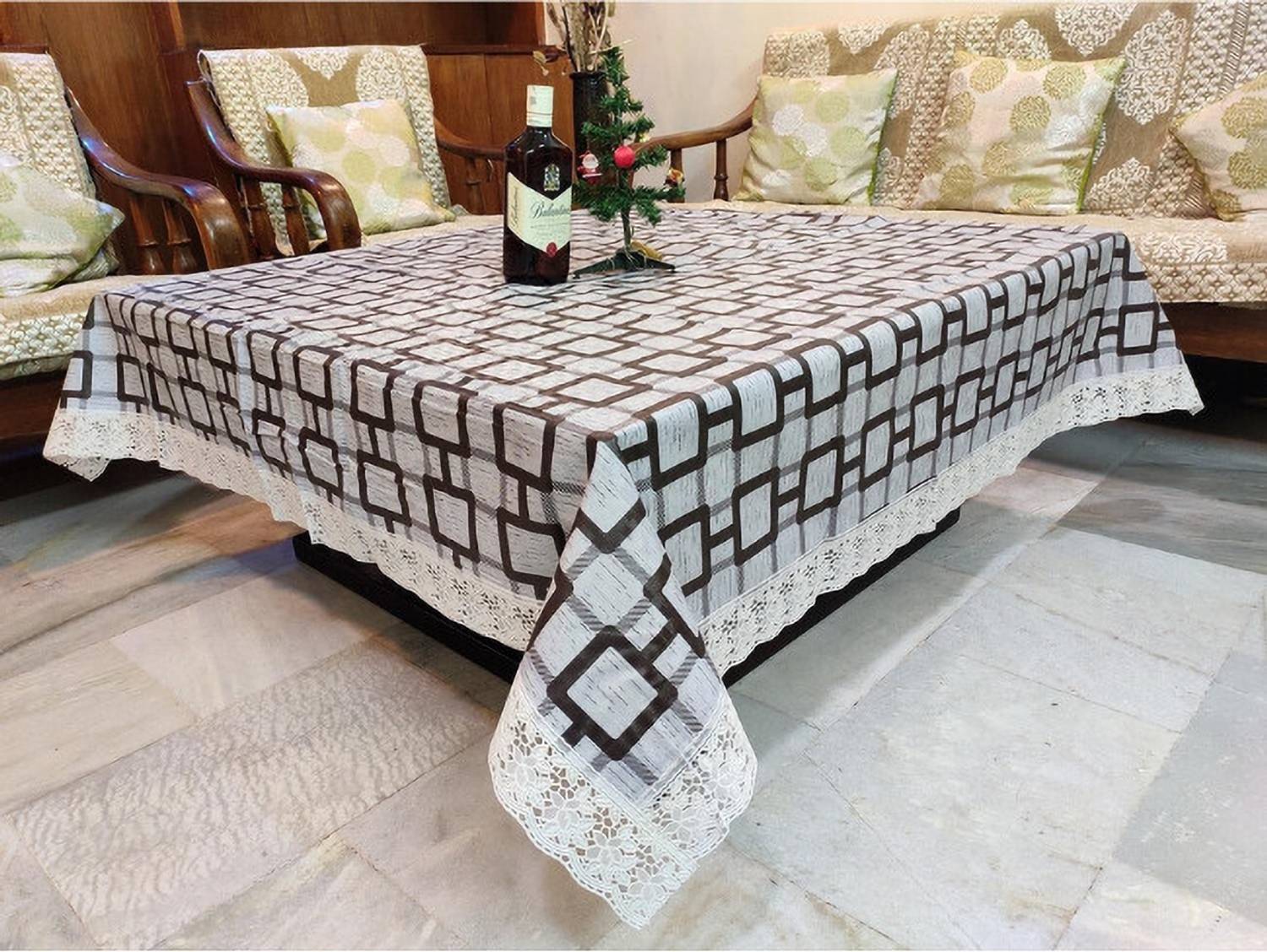 AshmakamMart PVC 4 Seater Checkered Table Cover