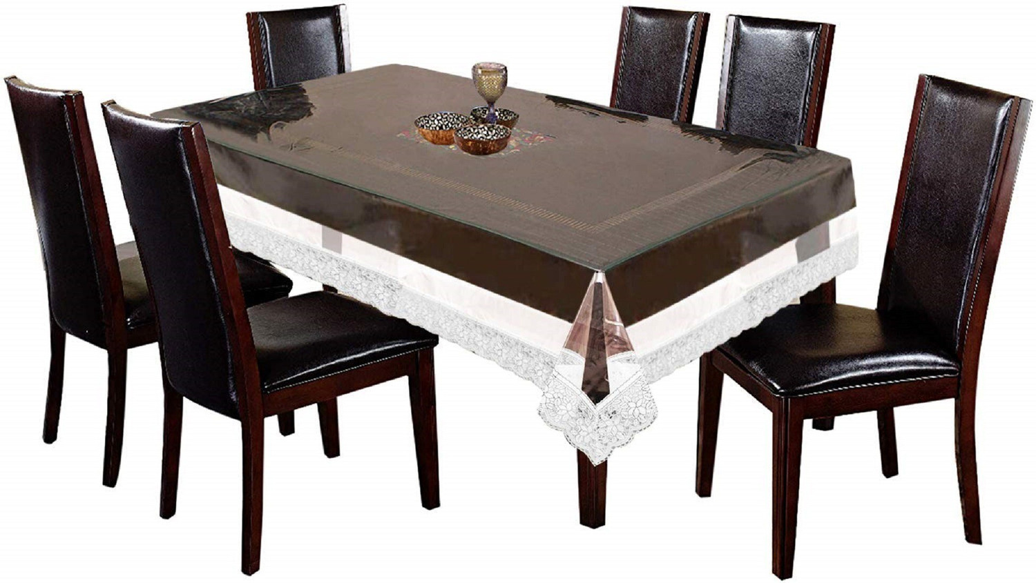 Image of KUBER INDUSTRIES Plastic 6 Seater Solid Table Cover