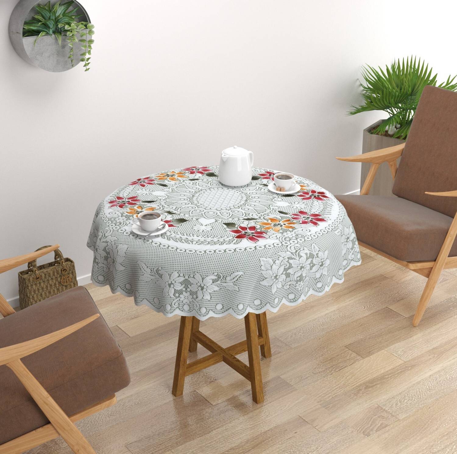 Bigger fish Cotton 2 Seater Floral Table Cover