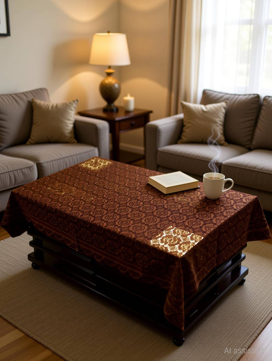 ABN Furnishing Cotton 4 Seater Printed Table Cover