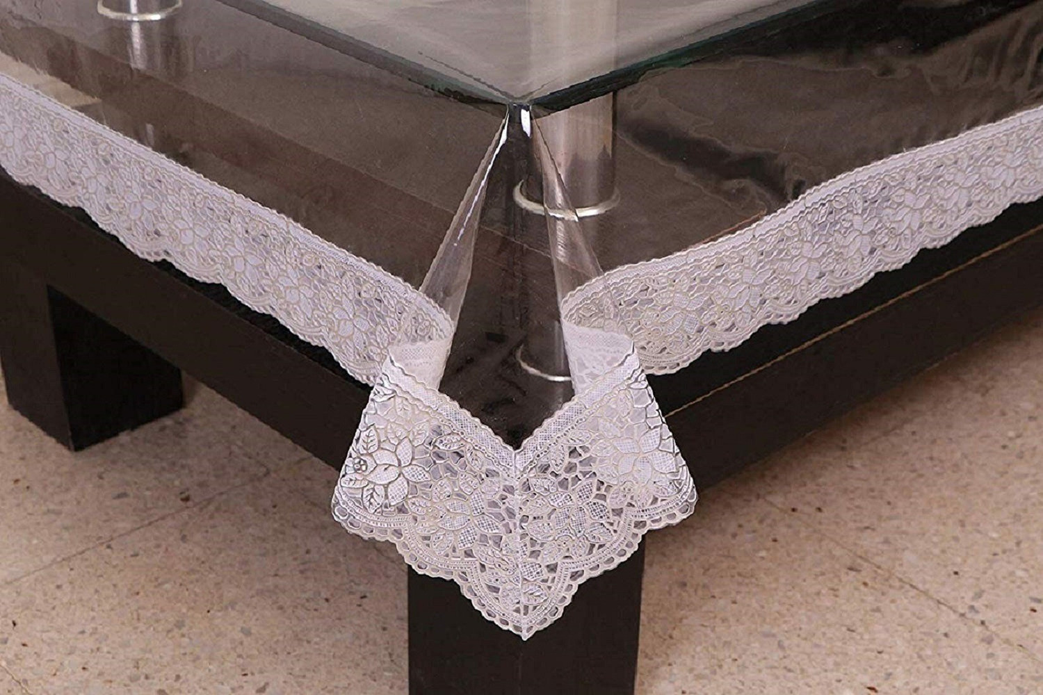 Image of KUBER INDUSTRIES Plastic 6 Seater Solid Table Cover