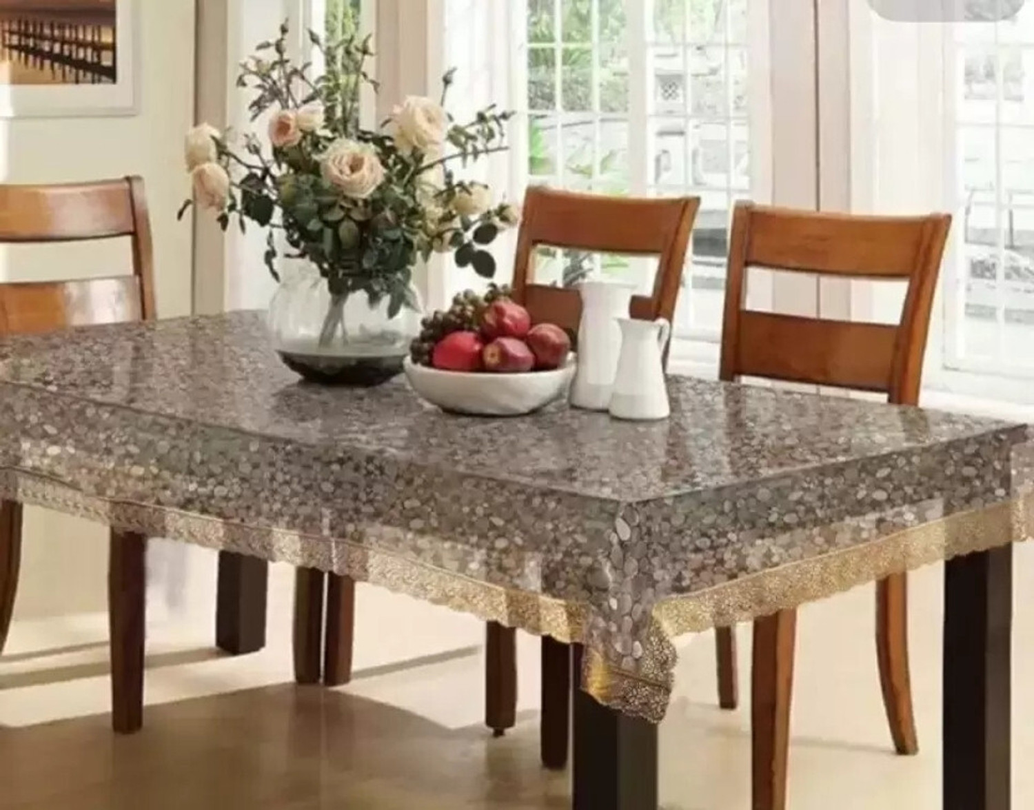 Image of AmorFashido PVC 4 Seater Solid Table Cover