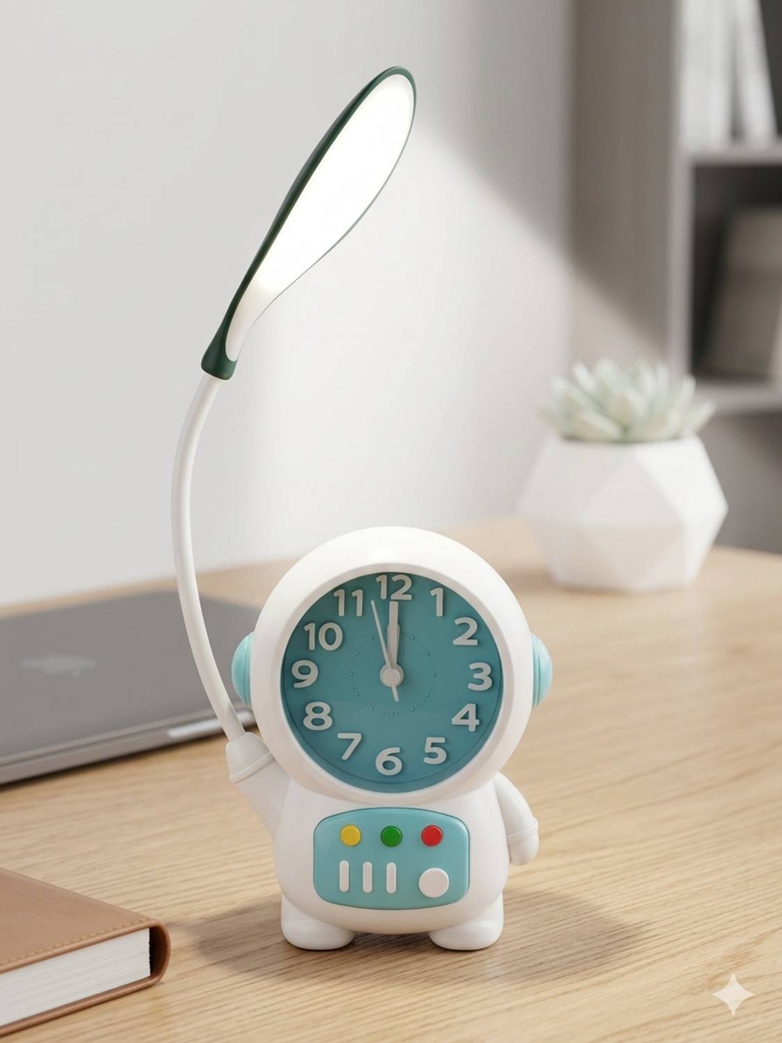 Uvis Astronaut Desk Lamp with Alarm Clock - Image 2