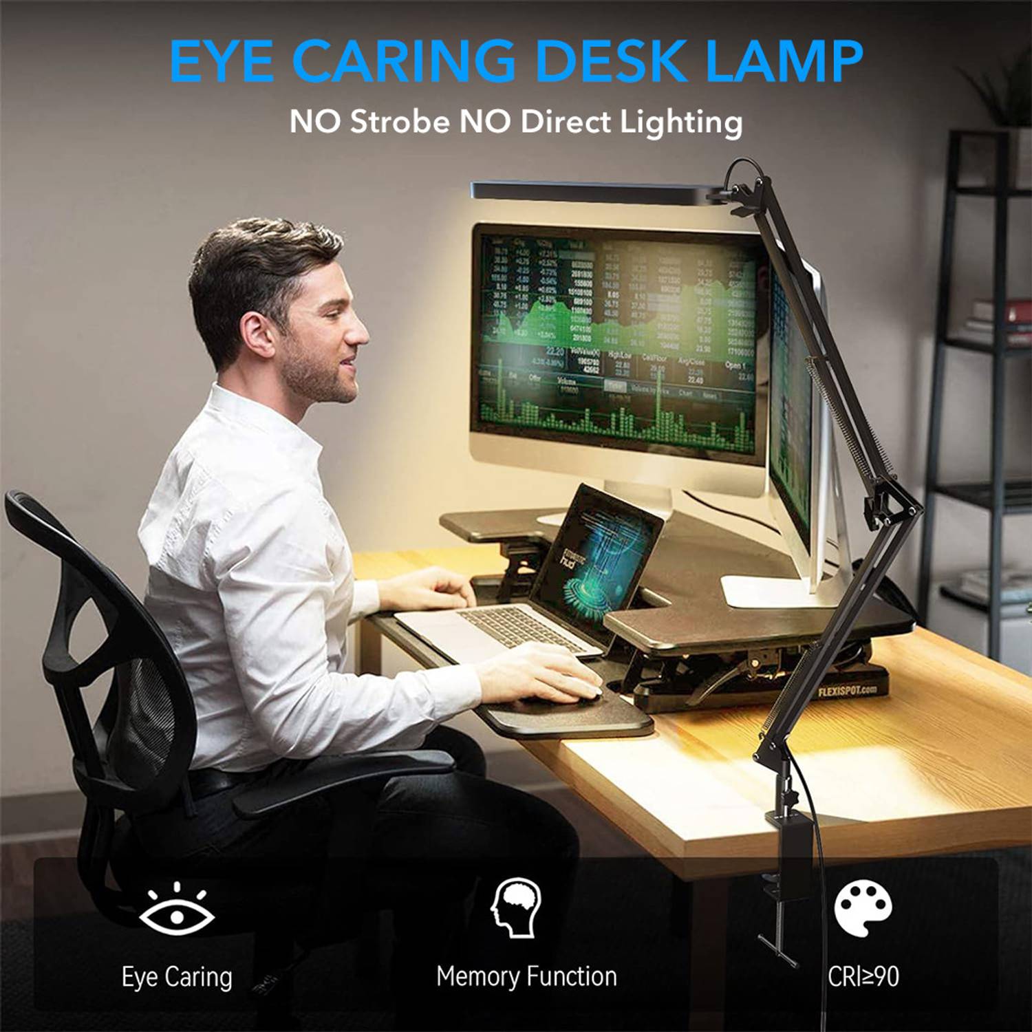 SUPVOX LED Desk Lamp USB Plug 3 Color Dimmable - Image 4
