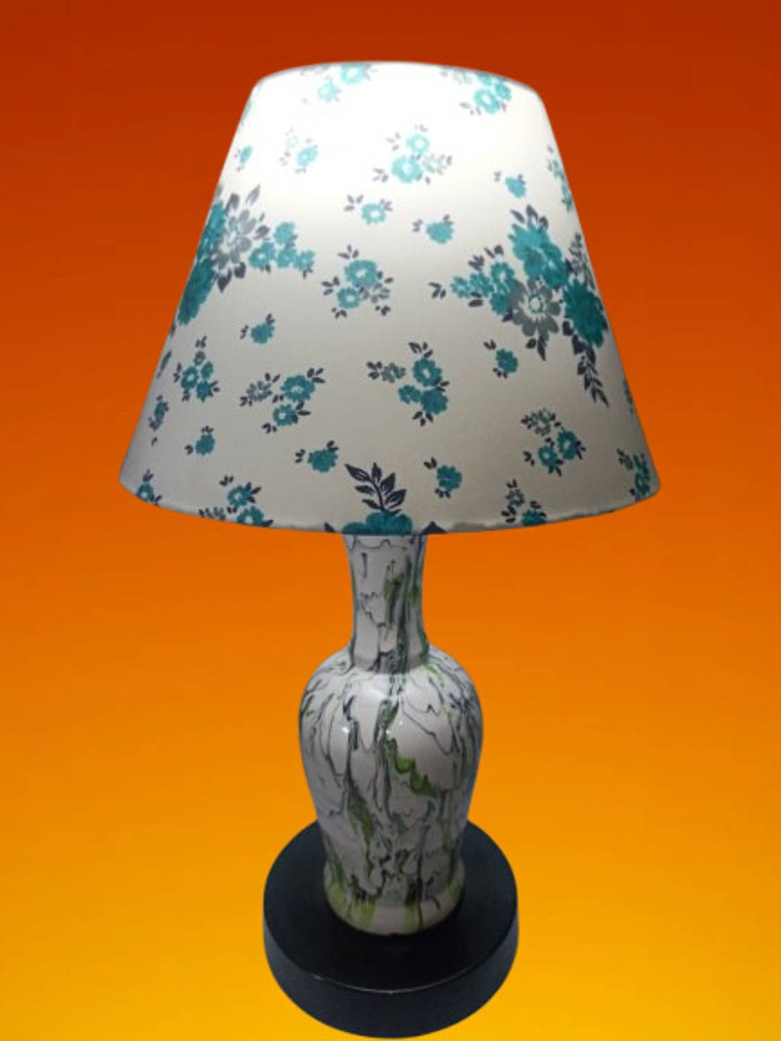 ANIKAHANDICRAFT WOODEN MARBLE TABLE LAMP Table Lamp (38 cm, White