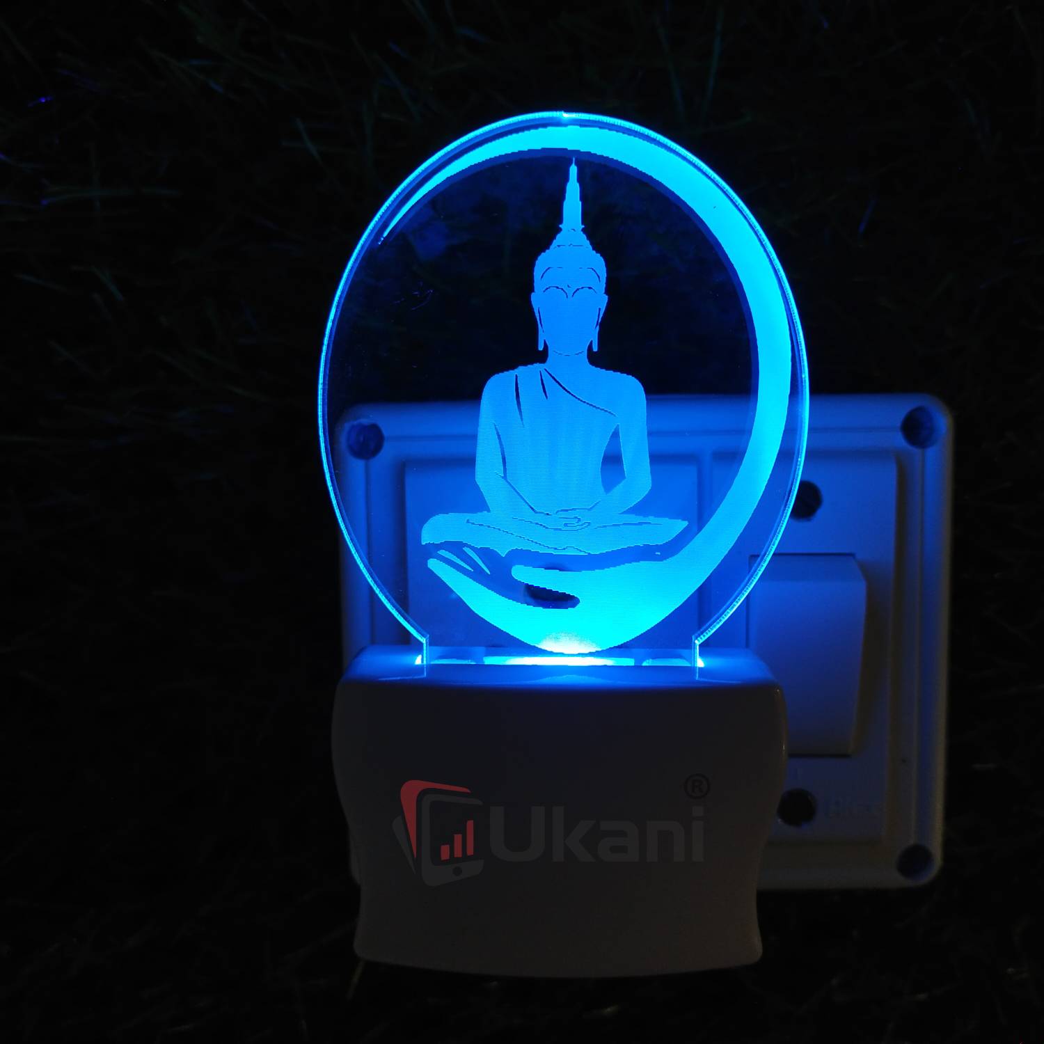 UKANI GOD BUDDHA Acrylic 3D Illusion RGB 7 Colour Changing LED Pl