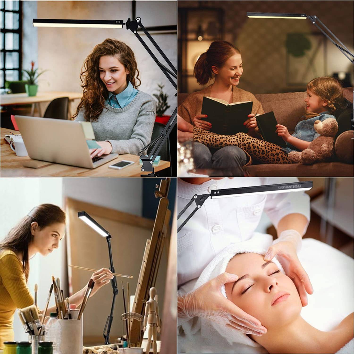 SUPVOX LED Desk Lamp USB Plug 3 Color Dimmable - Image 5