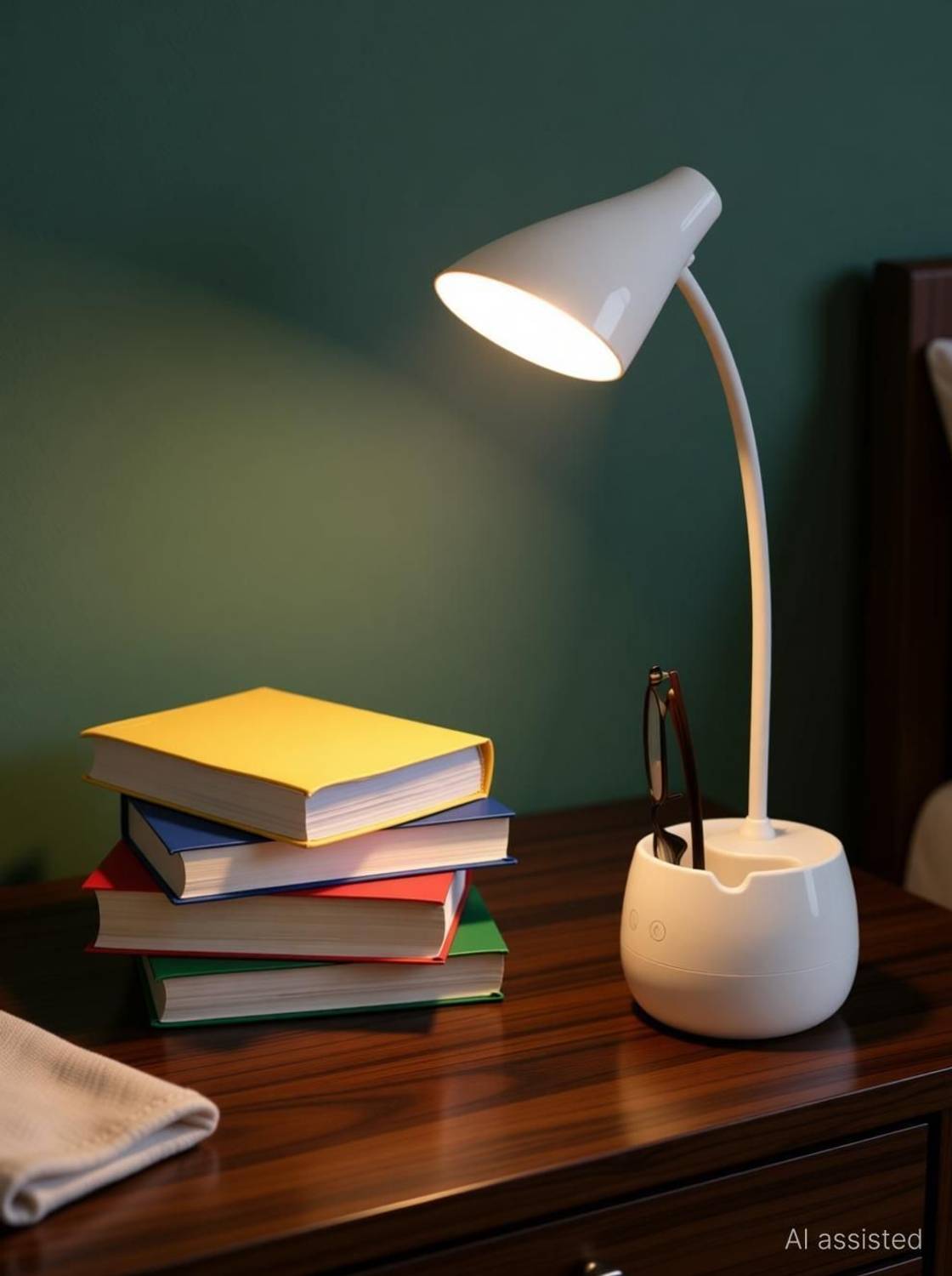AKARI Powerful LED soft night light chargeable bright table lamp
