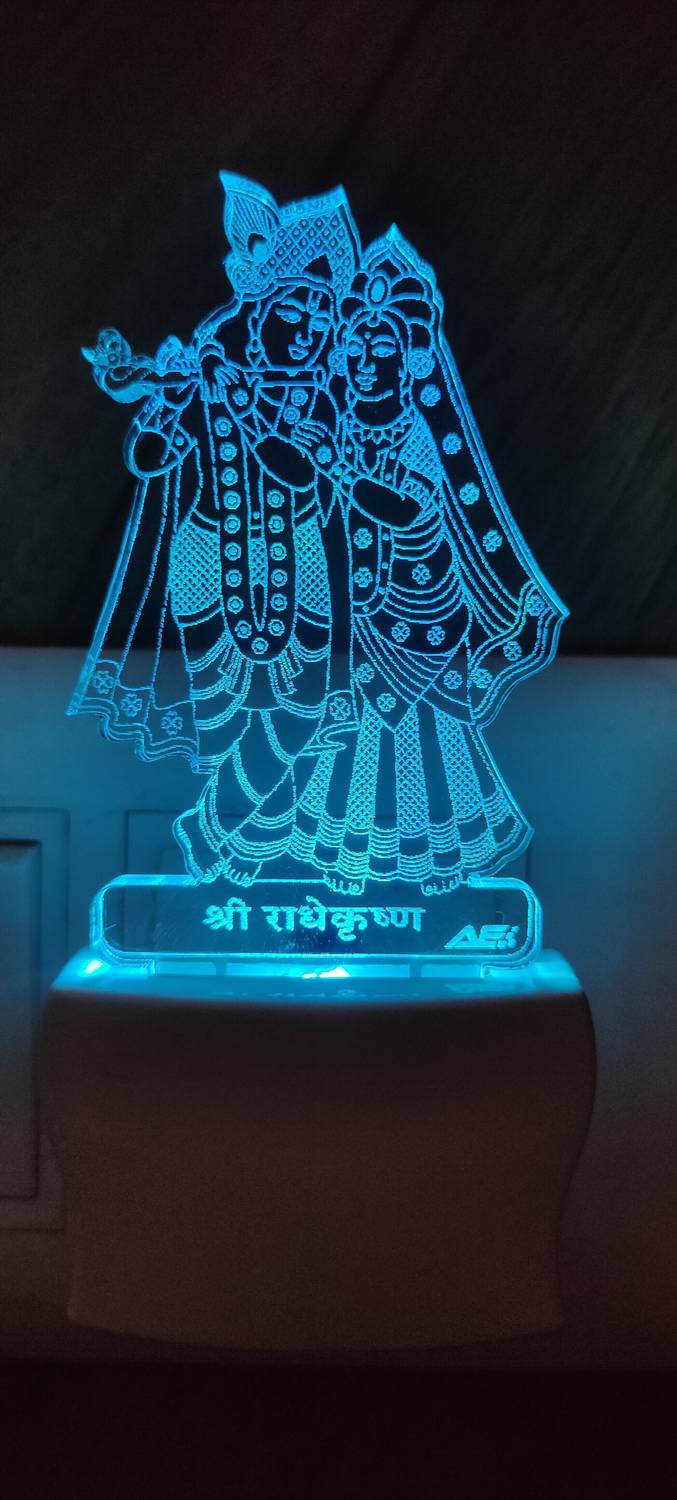 Omniverse RADHE KRISHNA FANCY NIGHT LAMP 627 Night Lamp (13 cm, M