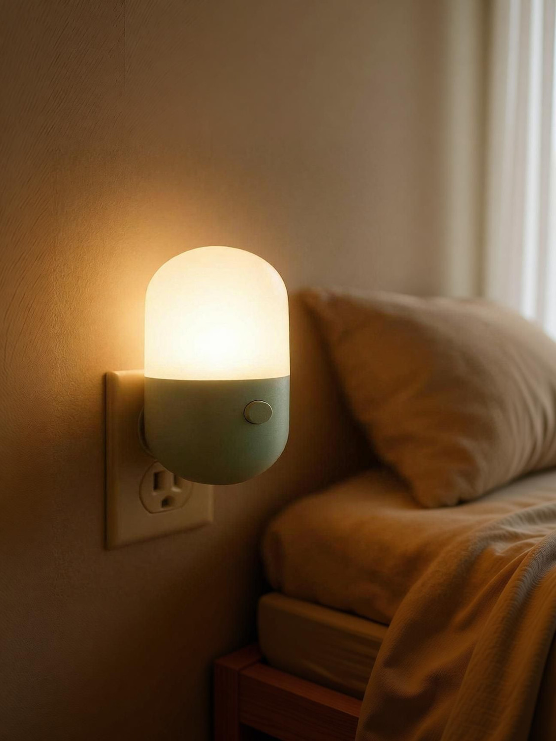 Image of Chocozone 2 Color Light Changable Night Lamp for Room Plug in Night Light for Bedroom Night Lamp