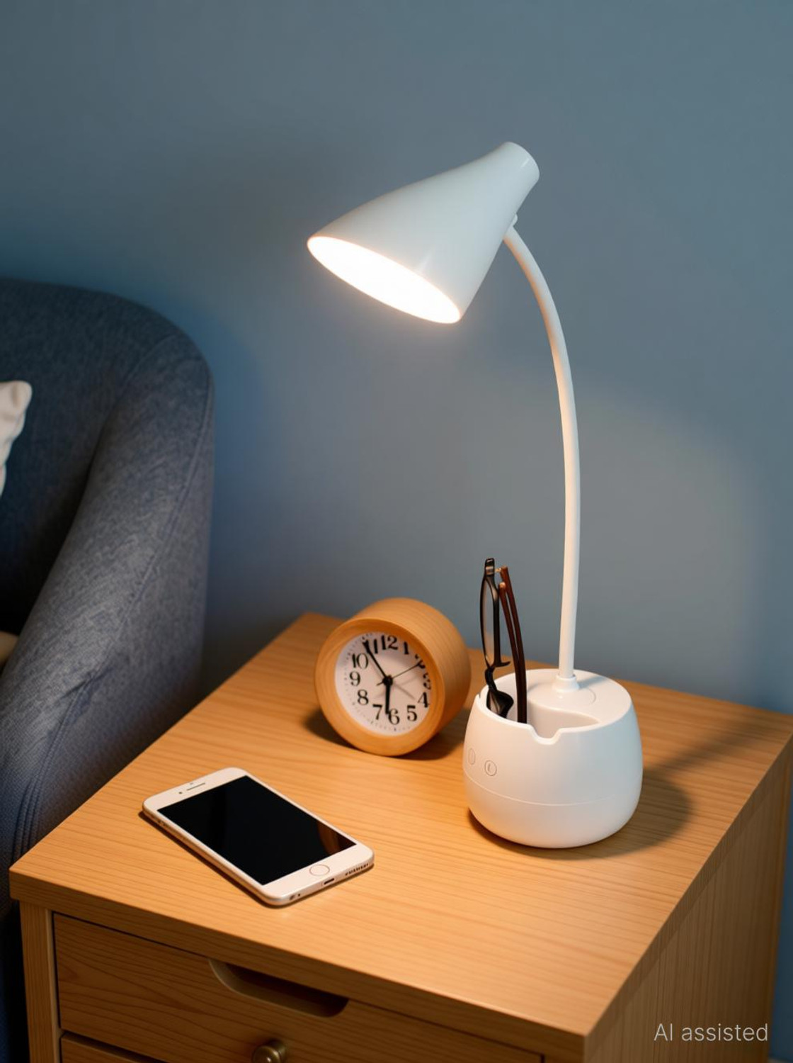 Image of FIRSTLIKE Rechargeable LED Touch On /Off Switch Desk Table Lamp Study Lamp
