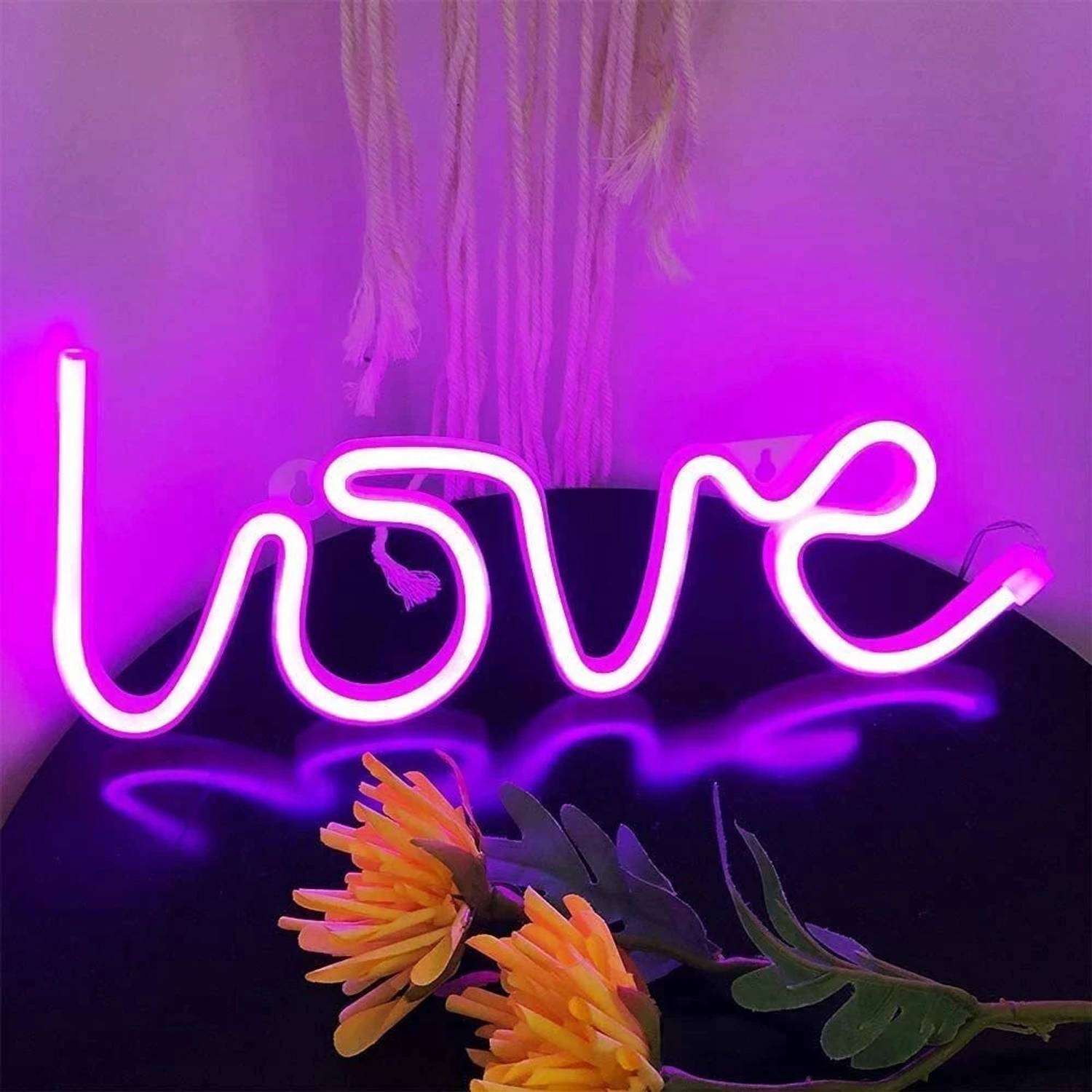 Refulgix Love Neon Pink Color Decoration for Room Valentine Weddi