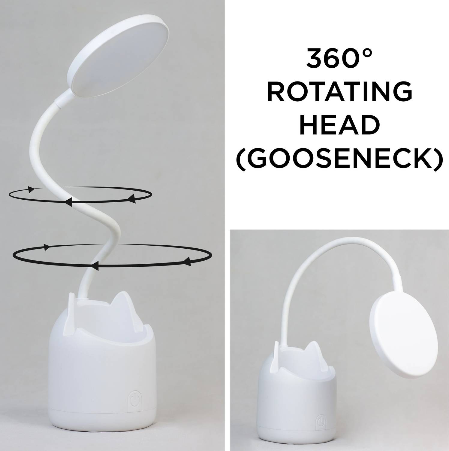 WEIRD WOLF 3 Colour Rechargeable LED Desk Lamp - Image 4