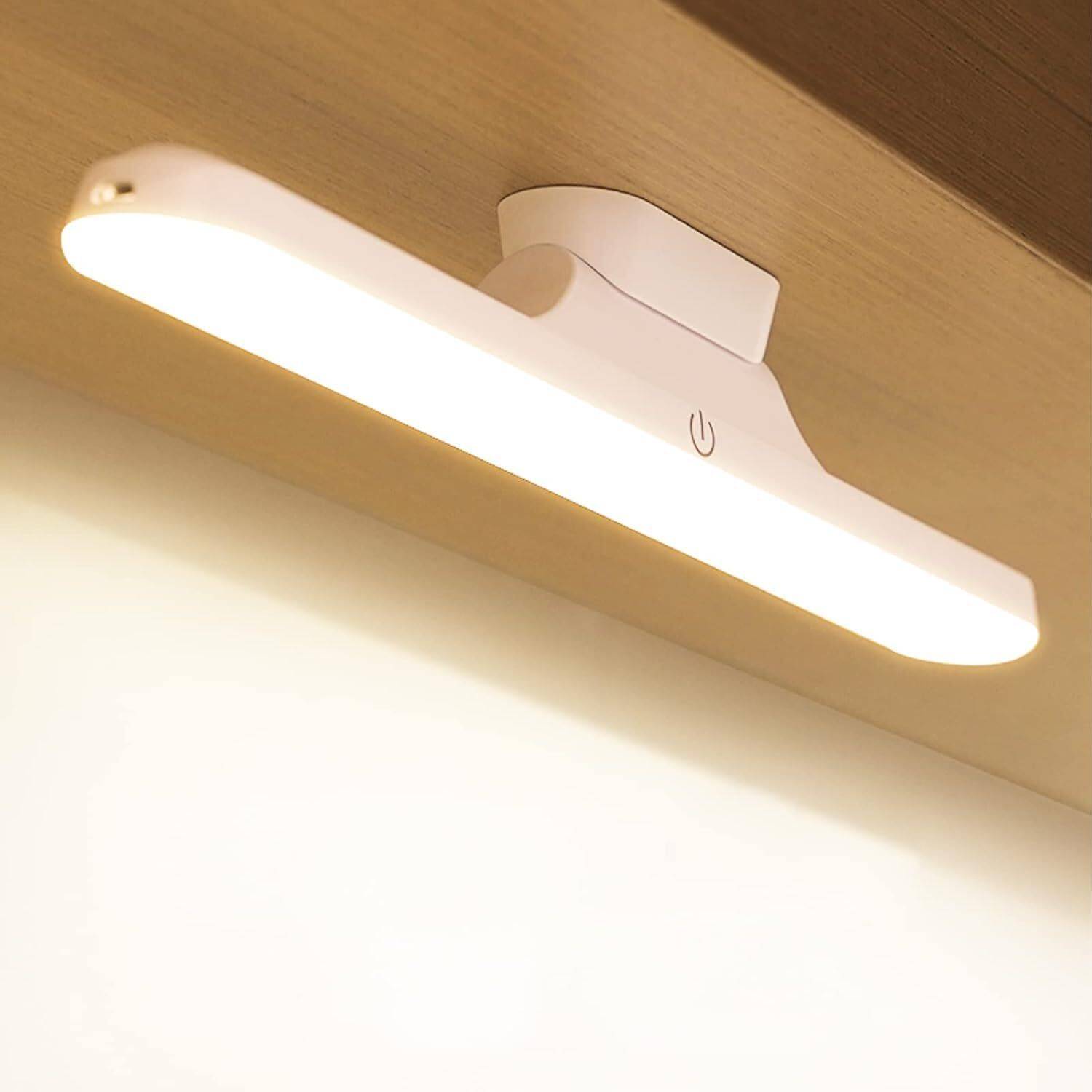 RJD1114 LED Under Cabinet Lamp with 3-Color Dimmable Modes, Magnetic Holder - White Table Lamp