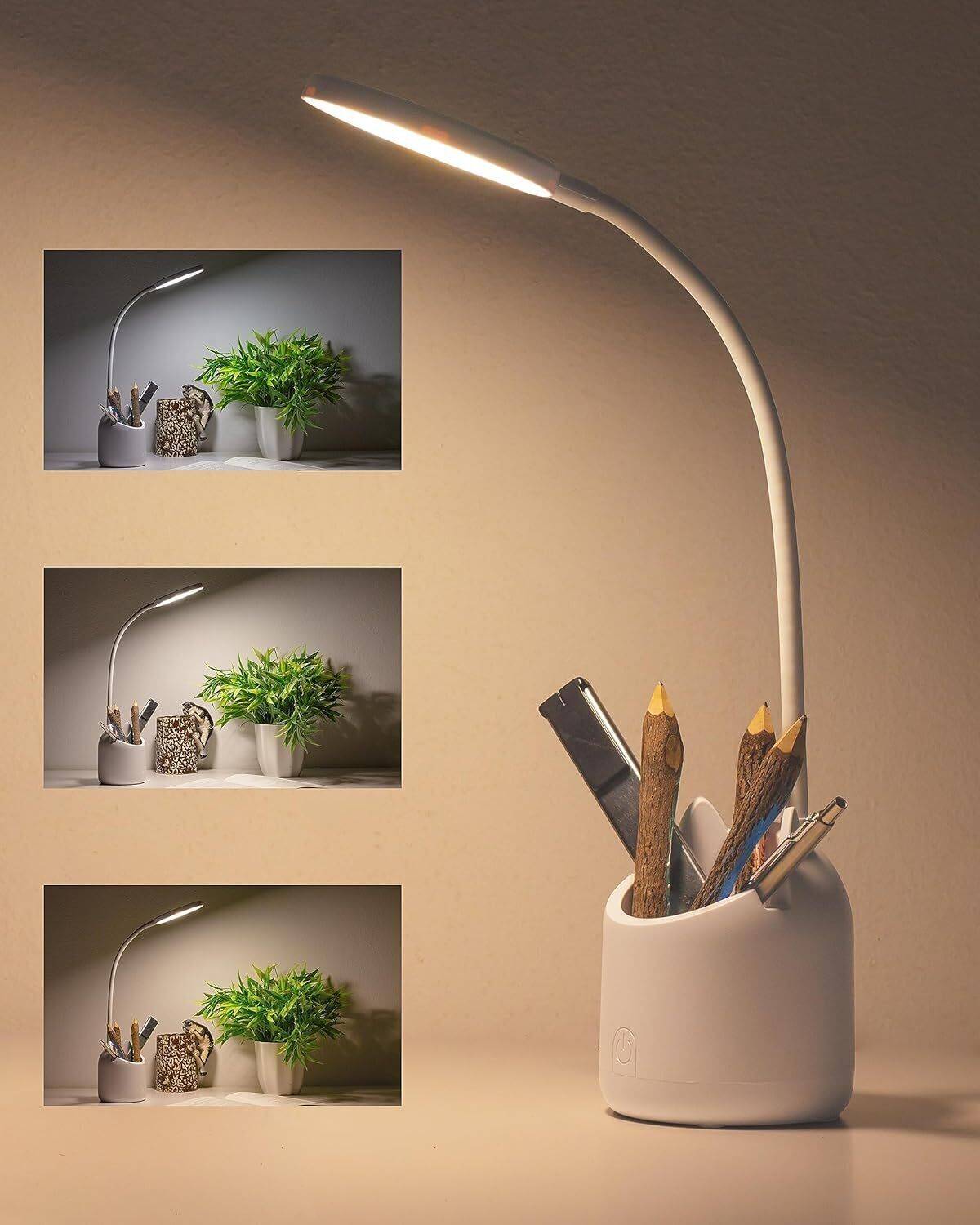 Wengonvila 3 Colour Mode Rechargeable, Flexible Gooseneck LED Stu