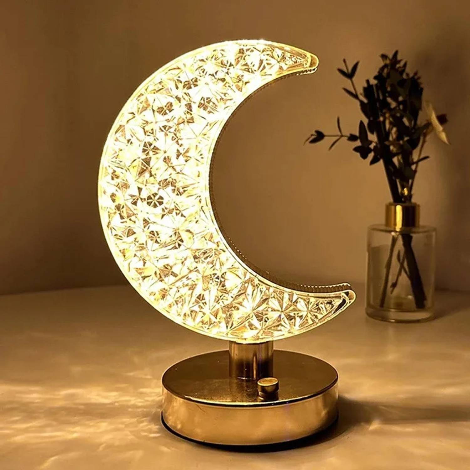 Lycus Star Moon Crystal Table Lamp 3 Colors Portable Touch Lamp L