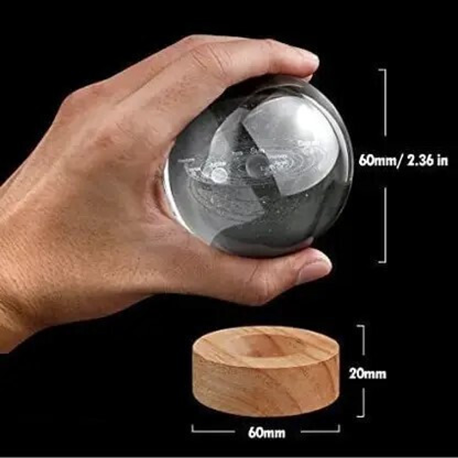 Image of UROXORA 3d crystal-ball crystal Lamp with LED Table Lamp