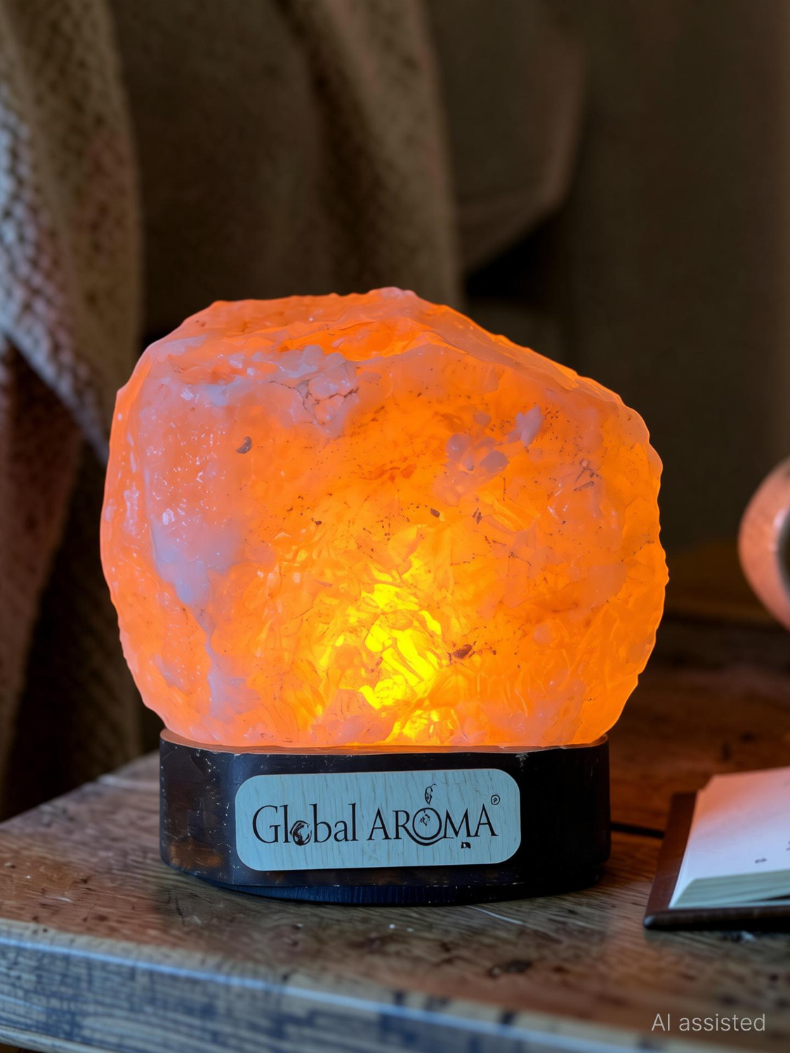 Image of GLOBAL AROMA Natural Himalayan Rock Salt Lamp for Positive Energy, Vastu ,Feng Shui Night Lamp