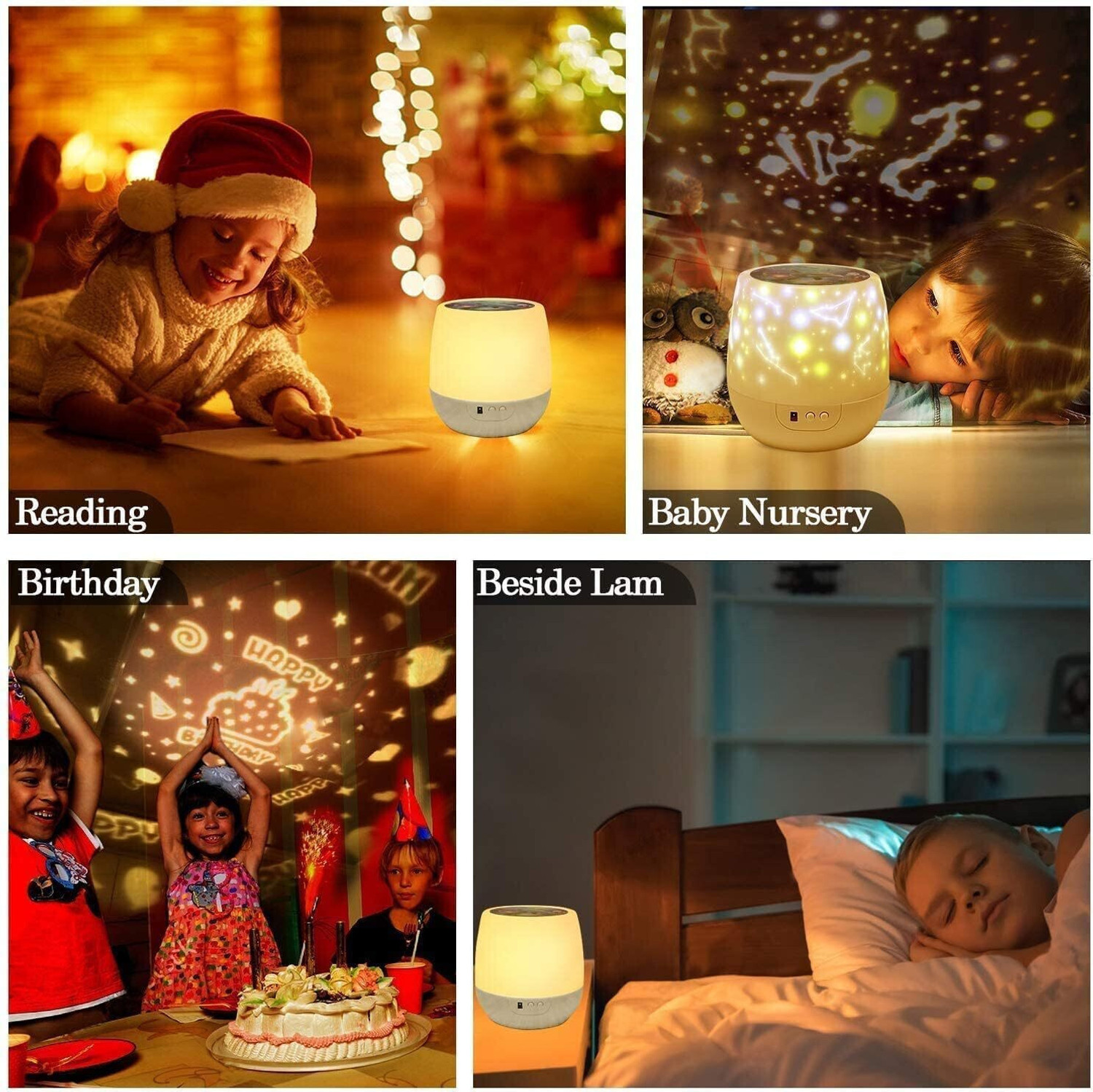 Image of SHOPOGENIX Star Projector Night Light with 5Light Modes & 6 Films Night Lamp Night Lamp