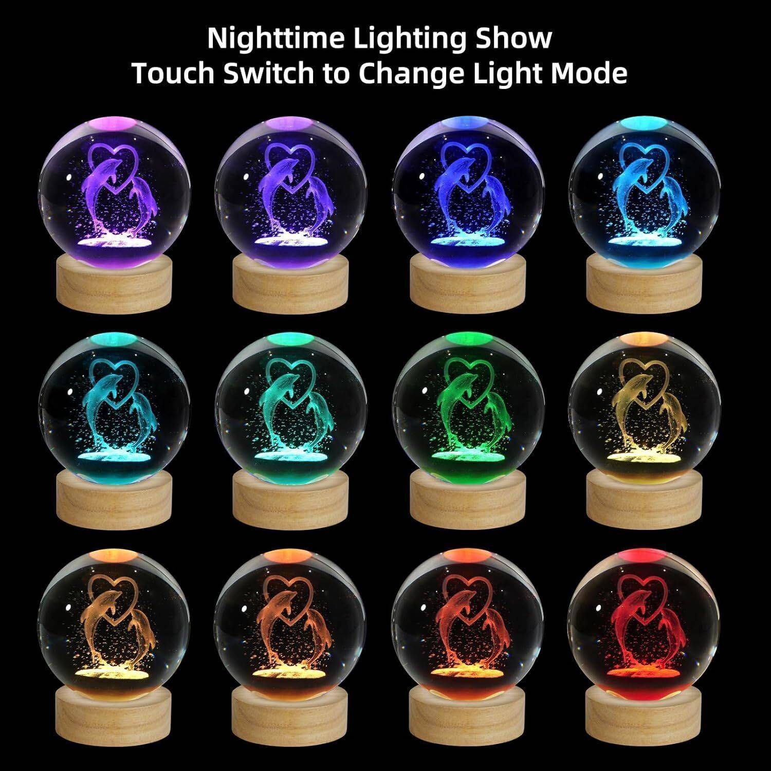 STARKENDY 16 Colors 3D Crystal Ball Lamp - Image 2