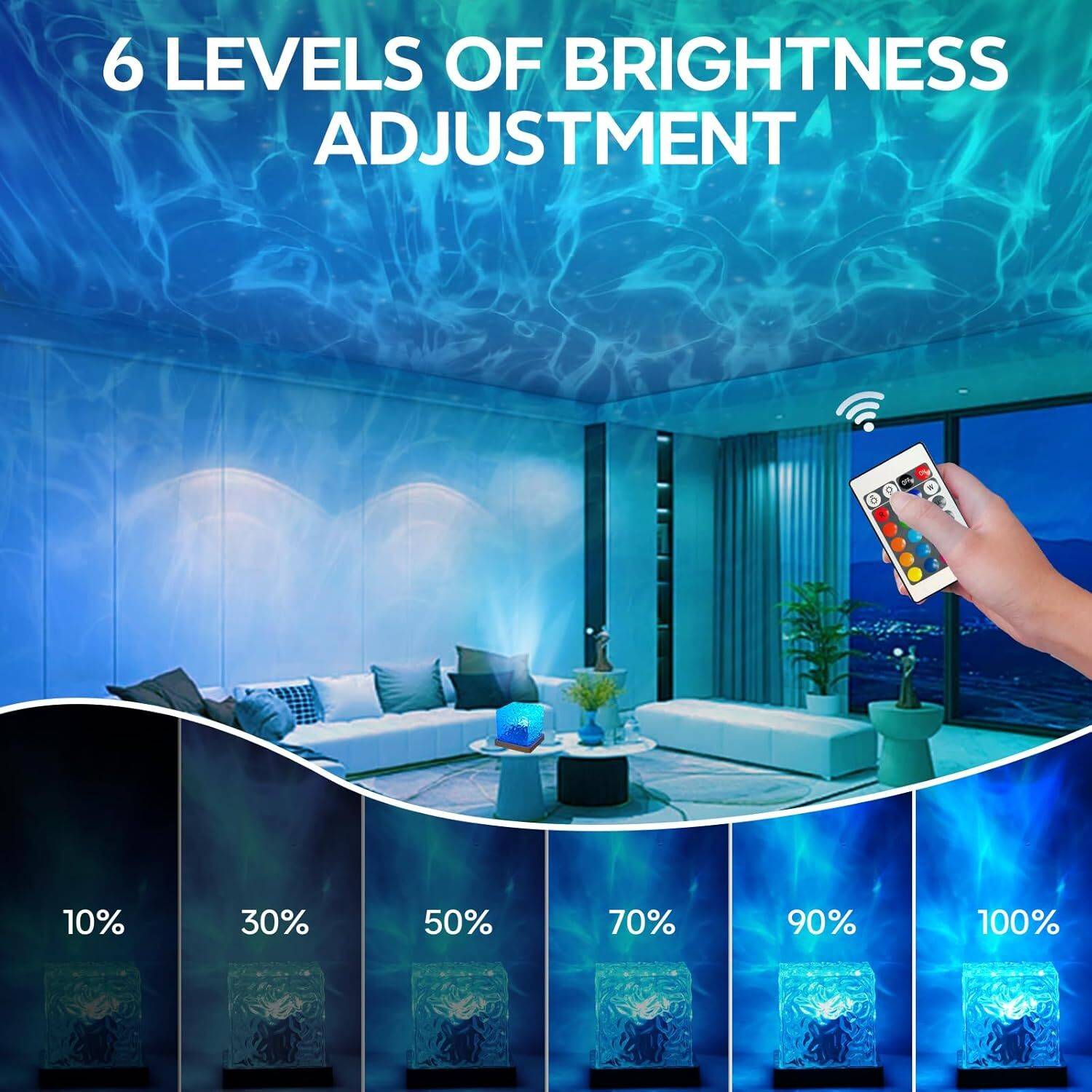 HYMASA Northern Lights Ocean Wave Projector Light - Image 3
