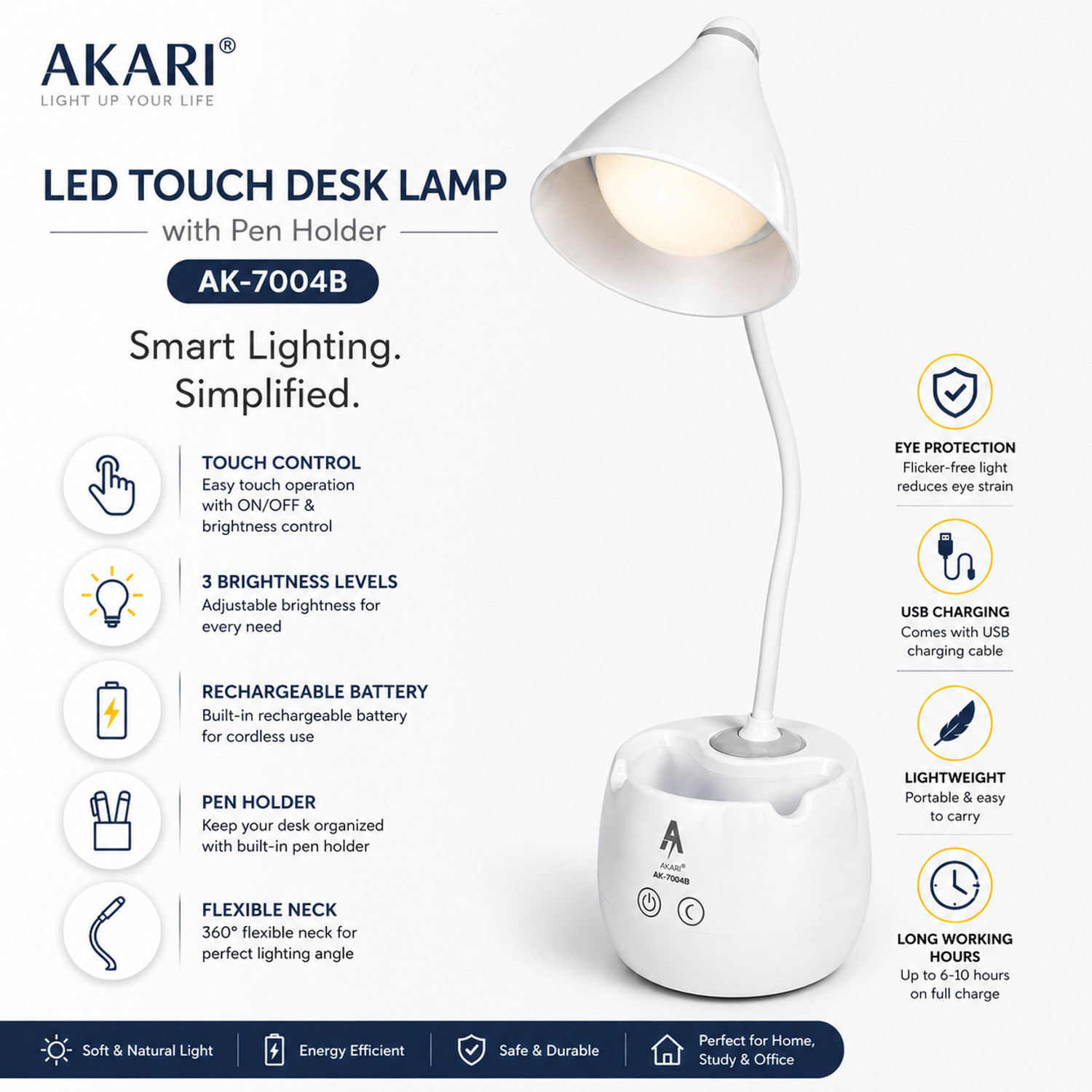 Image of AKARI The AK-7004B Desk Lamp: A Beacon of Light Study Lamp