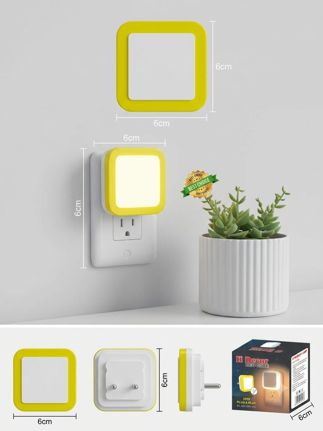 Image of H Decor 0.5W Plug & Play LED Bulb For Bedroom, Living Room, Direct Socket Use For Night Night Lamp