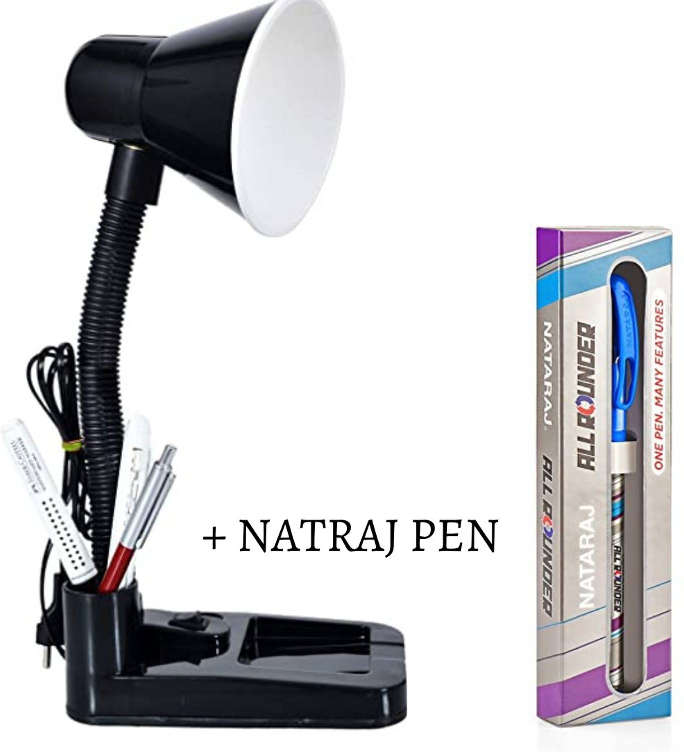 Esscage Black Table lamp for kids and students Study Lamp (30 cm,