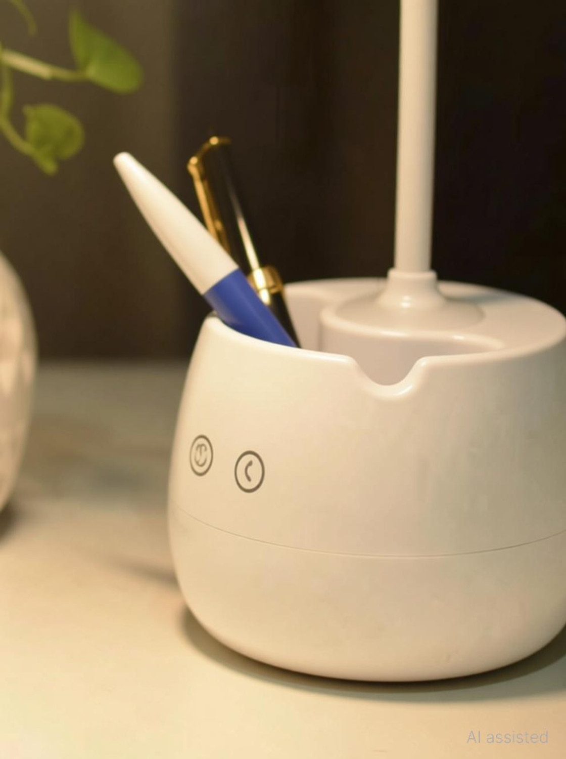 Image of iDOLESHOP Desk Light with 3 Shades Touch Control Light and Mobile Holder Design Study Lamp