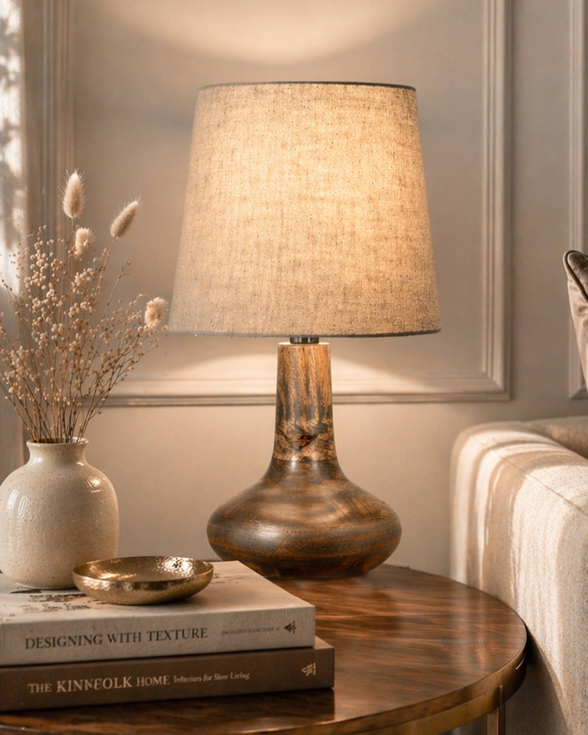 Homesake Distress Small Teardrop Table Lamp for Bedroom Living Ro