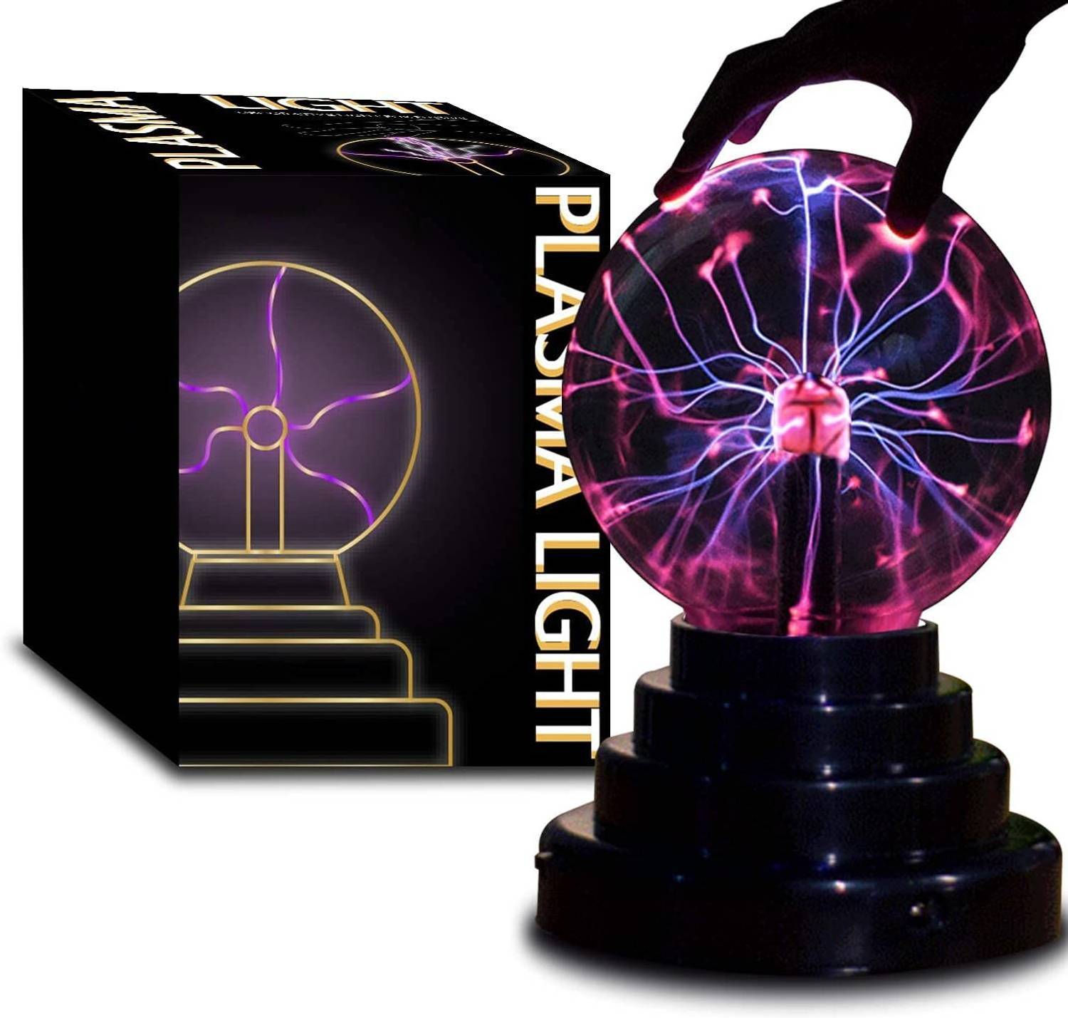 Vishbin Plasma Ball Light, Touch Sensitive Table Lamp (15 cm, Mul