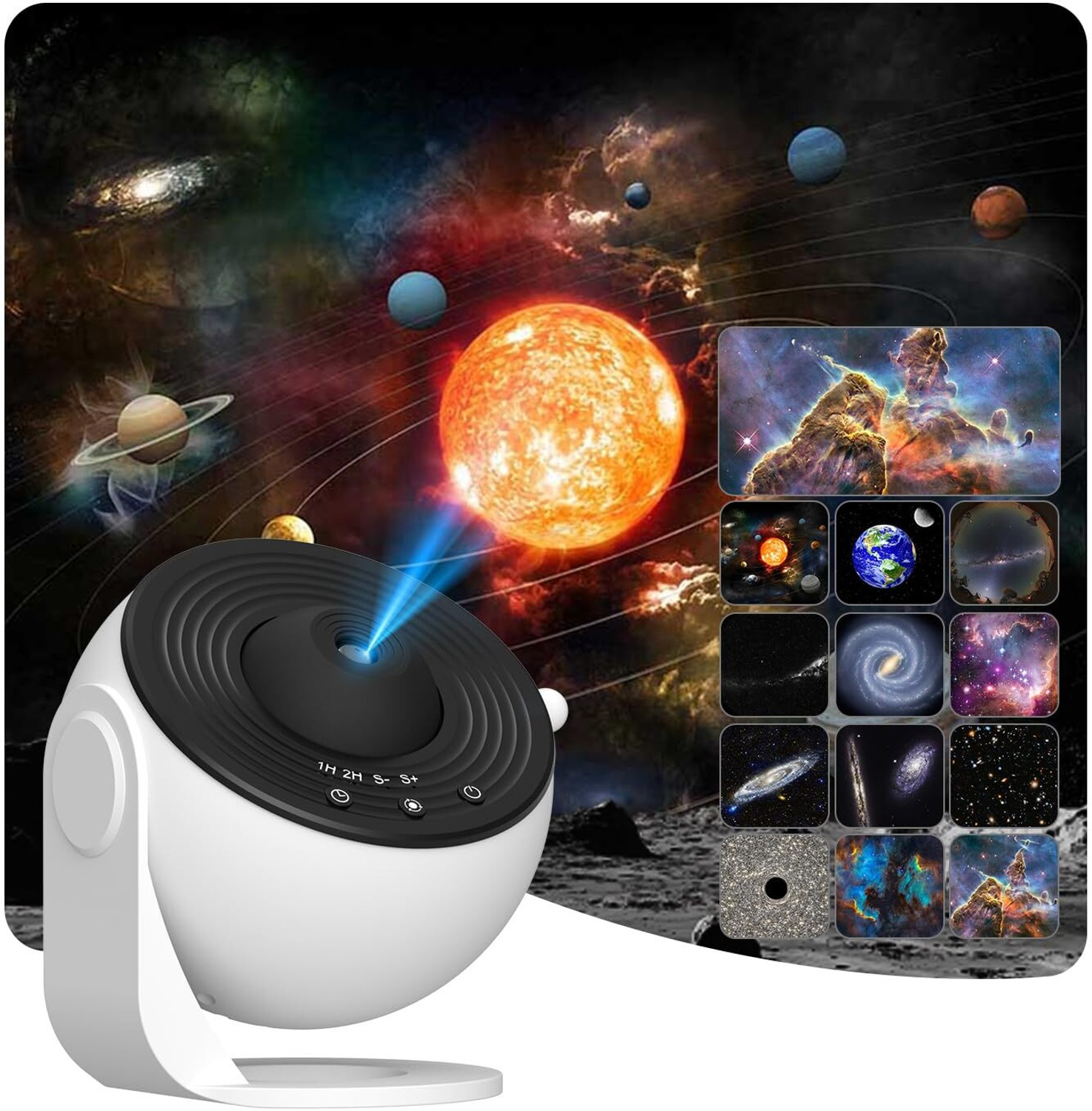 Image of DIVYAMSHOPEE 13-in-1 Galaxy Star Projector GS13-360HD with 360 Rotation & Remote lamp Night Lamp