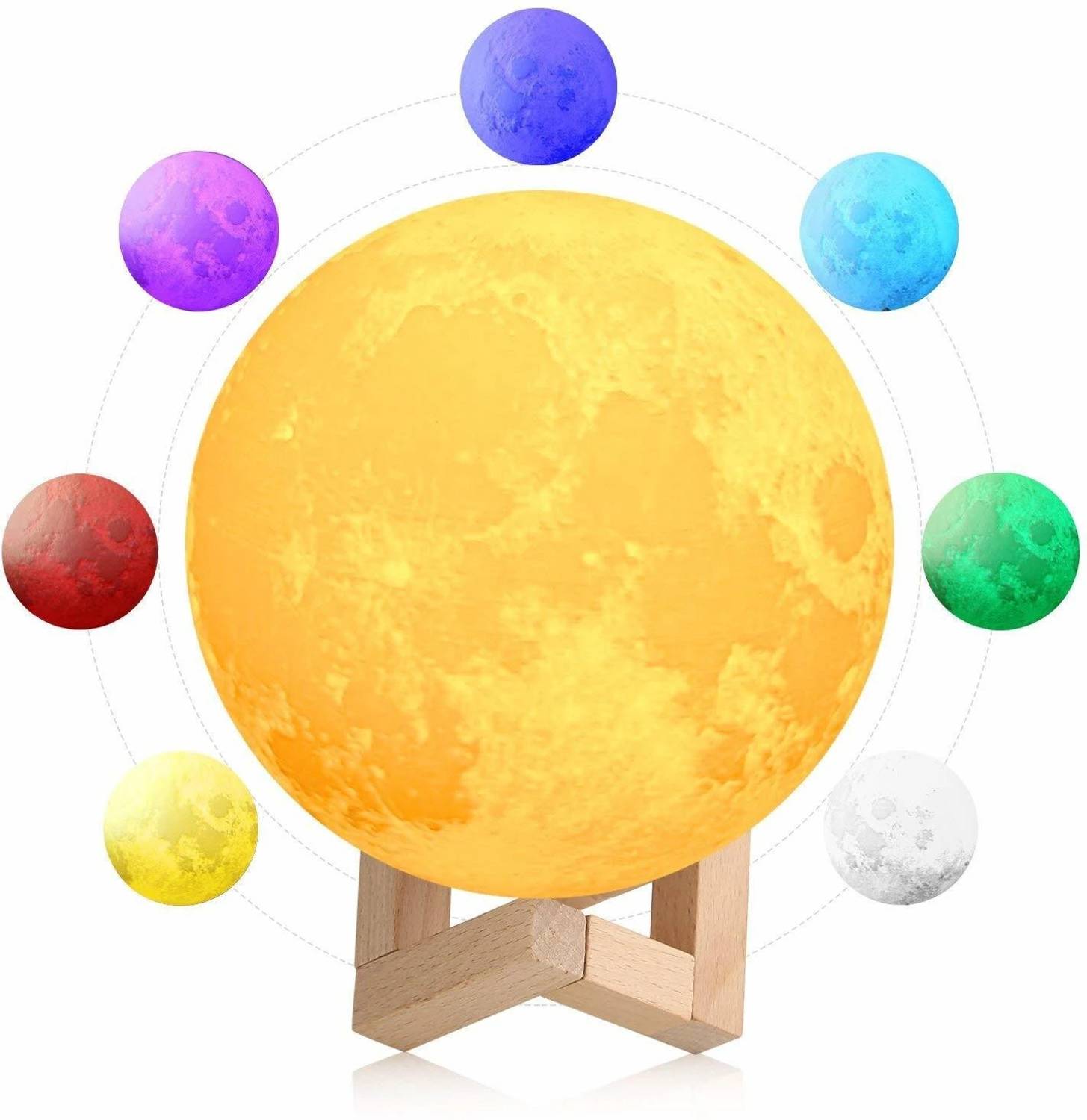 Kuvadiya Sales 3D Standard Changeable LED Light 14CM Moon Lamp Ni