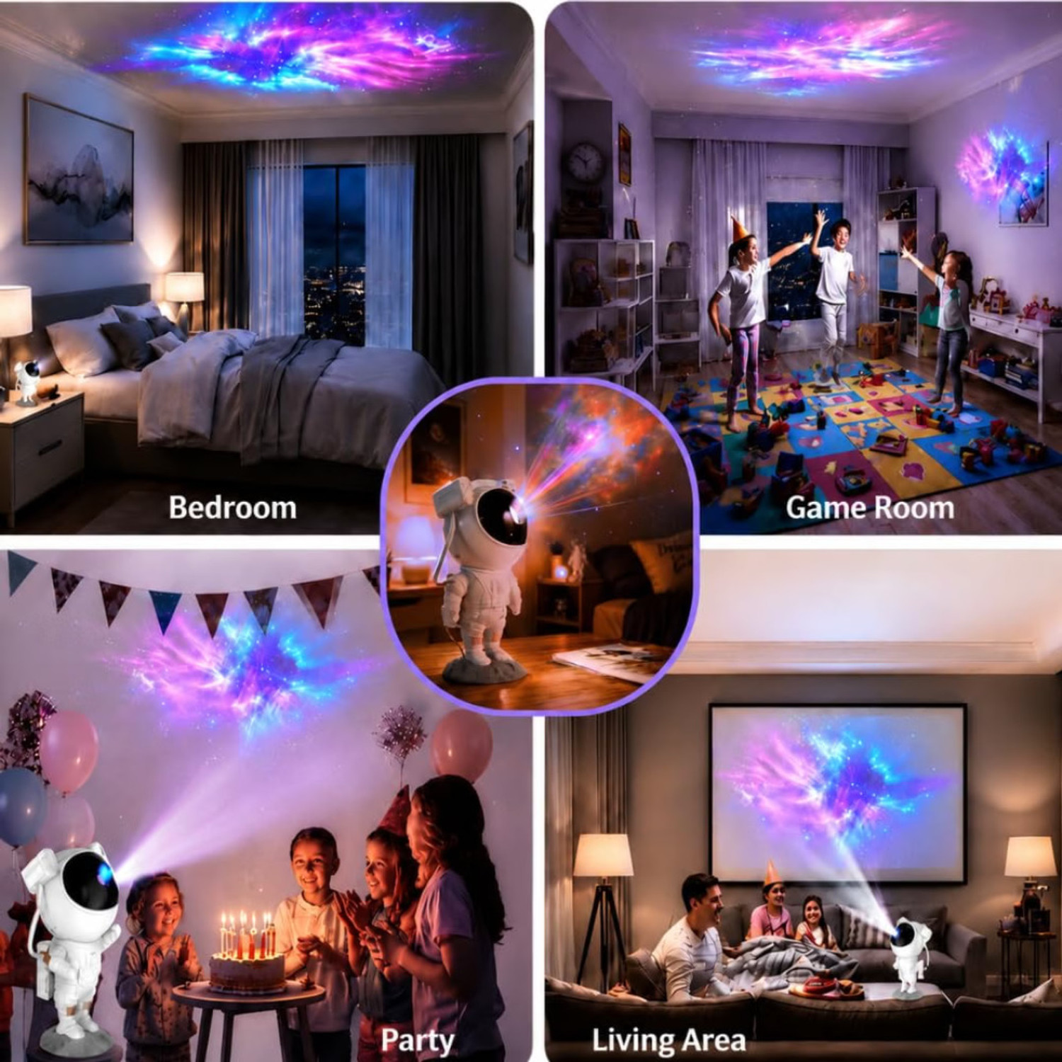 Image of Astronaut galaxy projector Astronaut Projector Lamp For Home Night Lamp (22 cm, White)