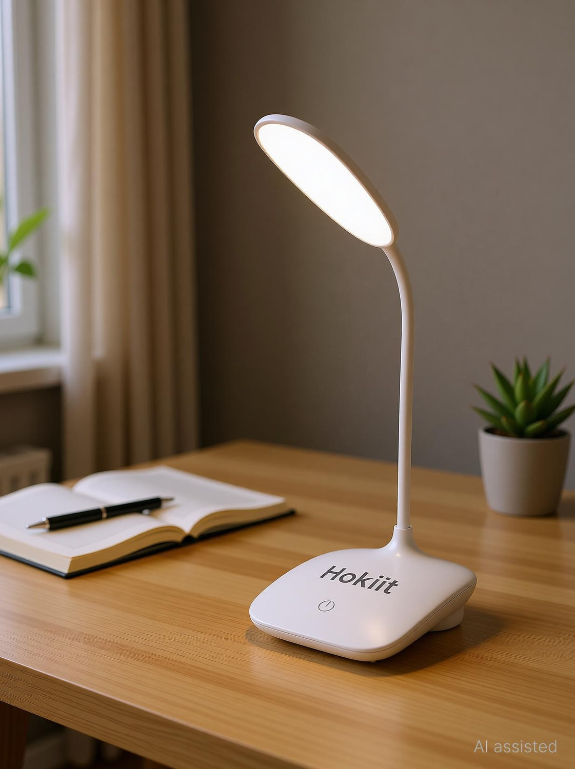 Image of Hokiit Desk Lamp Touch Sensor On /Off Study Lamp USB Rechargeable Study Lamp