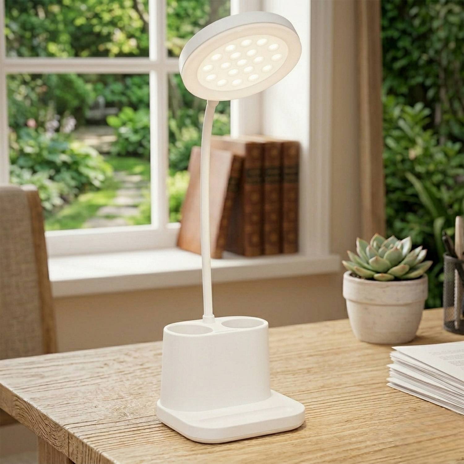 Shopeleven LED Study Lamp Eye Protection Rechargeable 3 Light M