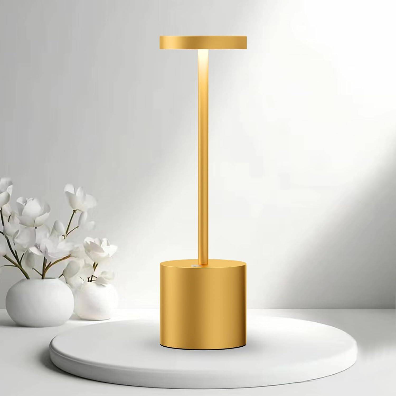 MYHEART Rechargeable Cordless Table Lamp,LED Battery Operated Des