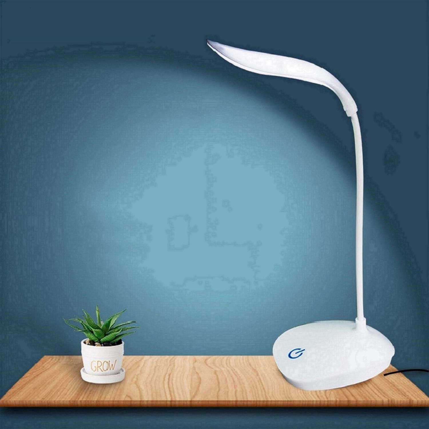 AKR Powerful Rechargeable Emergency Table Lamp (White)_284 Study Lamp