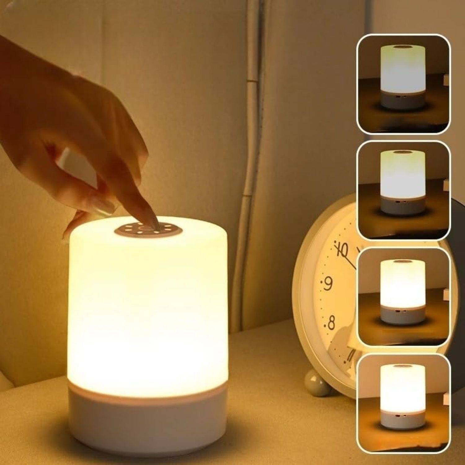 Refulgix Touch Control LED Table Lamp USB Charging, Remote, 3 Col