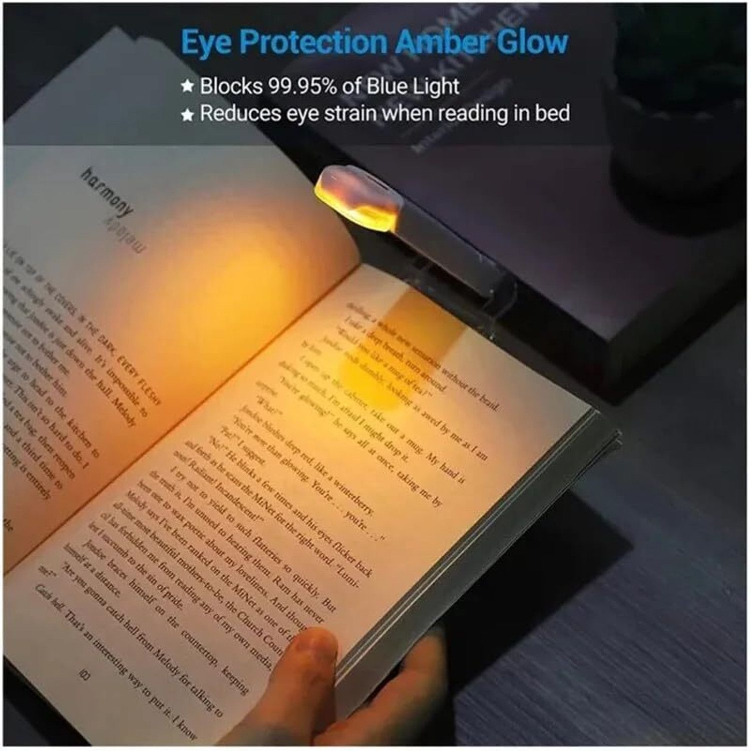 Image of TATSAM USB Rechargeable Clip-On Book Light | 3 Modes | Portable & Eye-Friendly Study Lamp