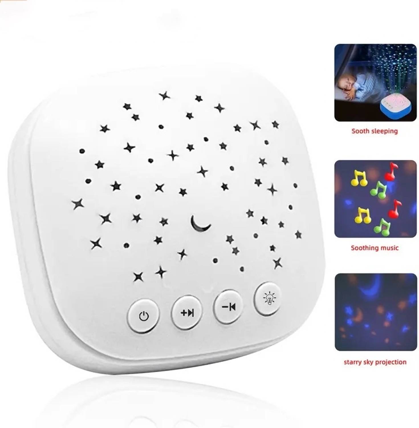 24x7eMall Noise Machine for Adults and Baby with 10 Natural Sounds Sleep Aid Night Lamp