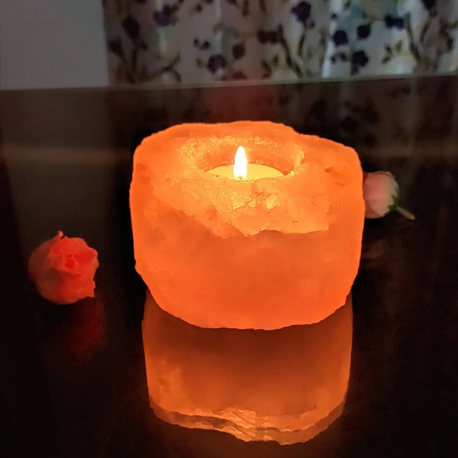 REIKI CRYSTAL PRODUCTS Himalayan Rock Salt Lamp Tealight Holder H