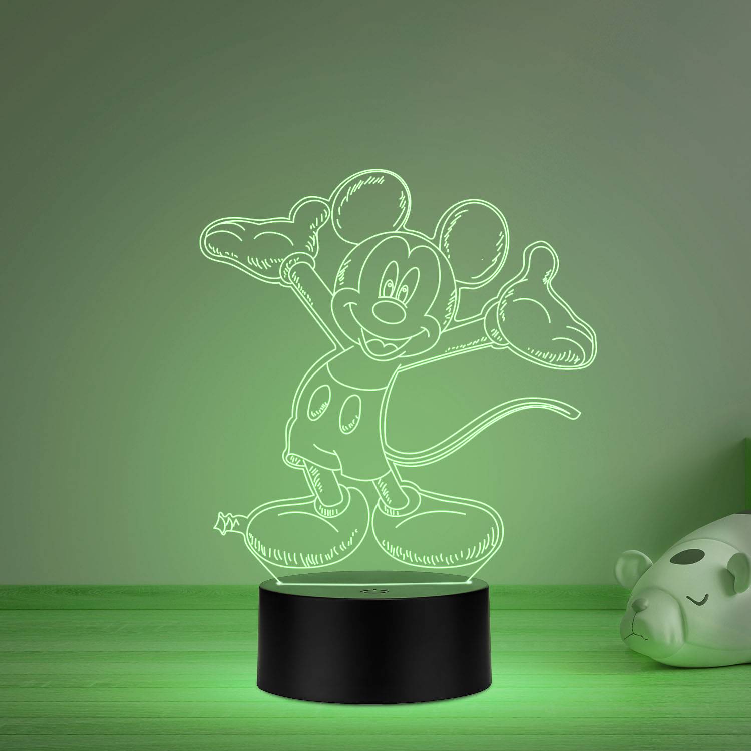 ⭐️ 特大❗️ Disney Mickey Mouse 3D LED Light ⭐️ 3d-cute-mickey-mouse-night-