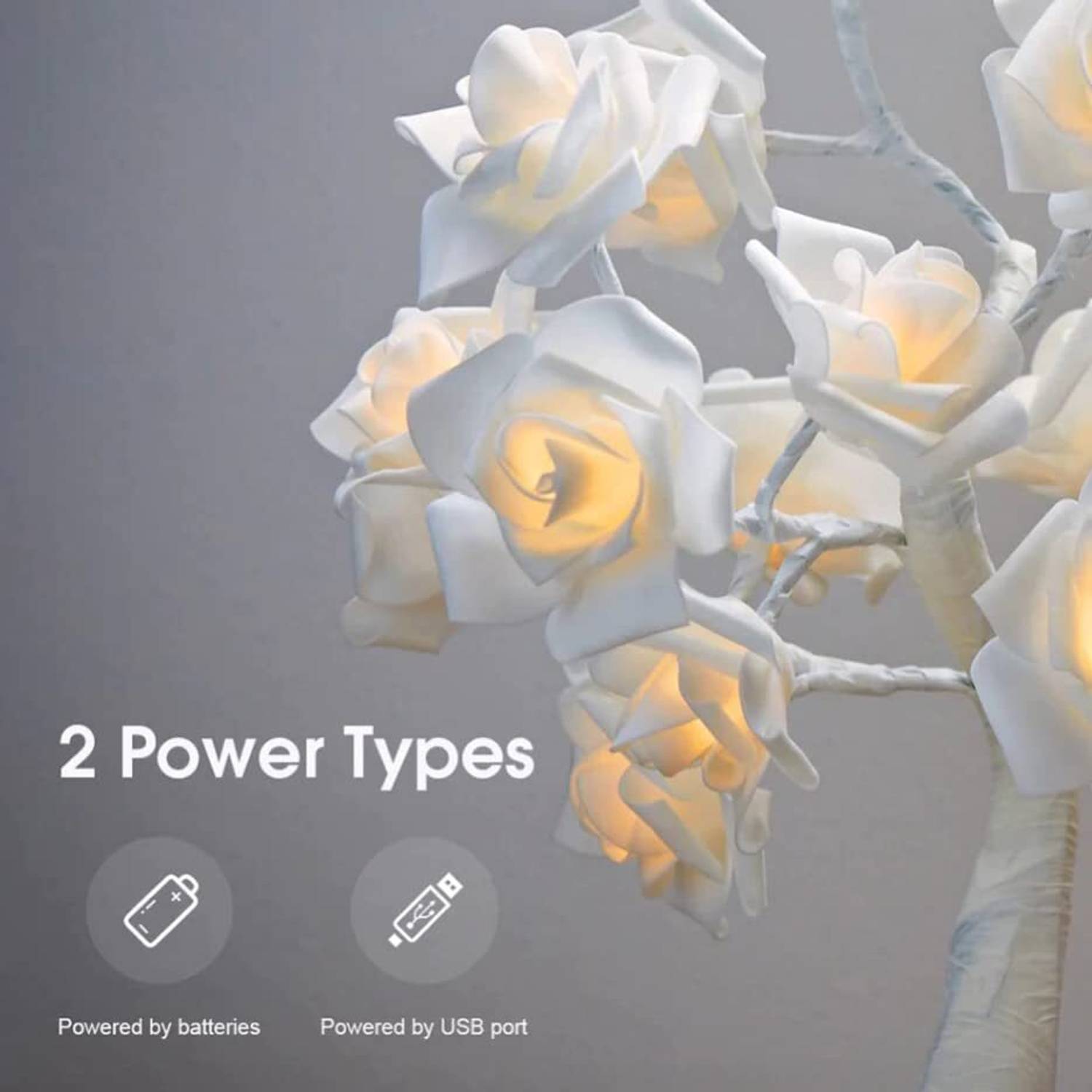 glowserie LED Rose Flower Tree Night Light - Image 2