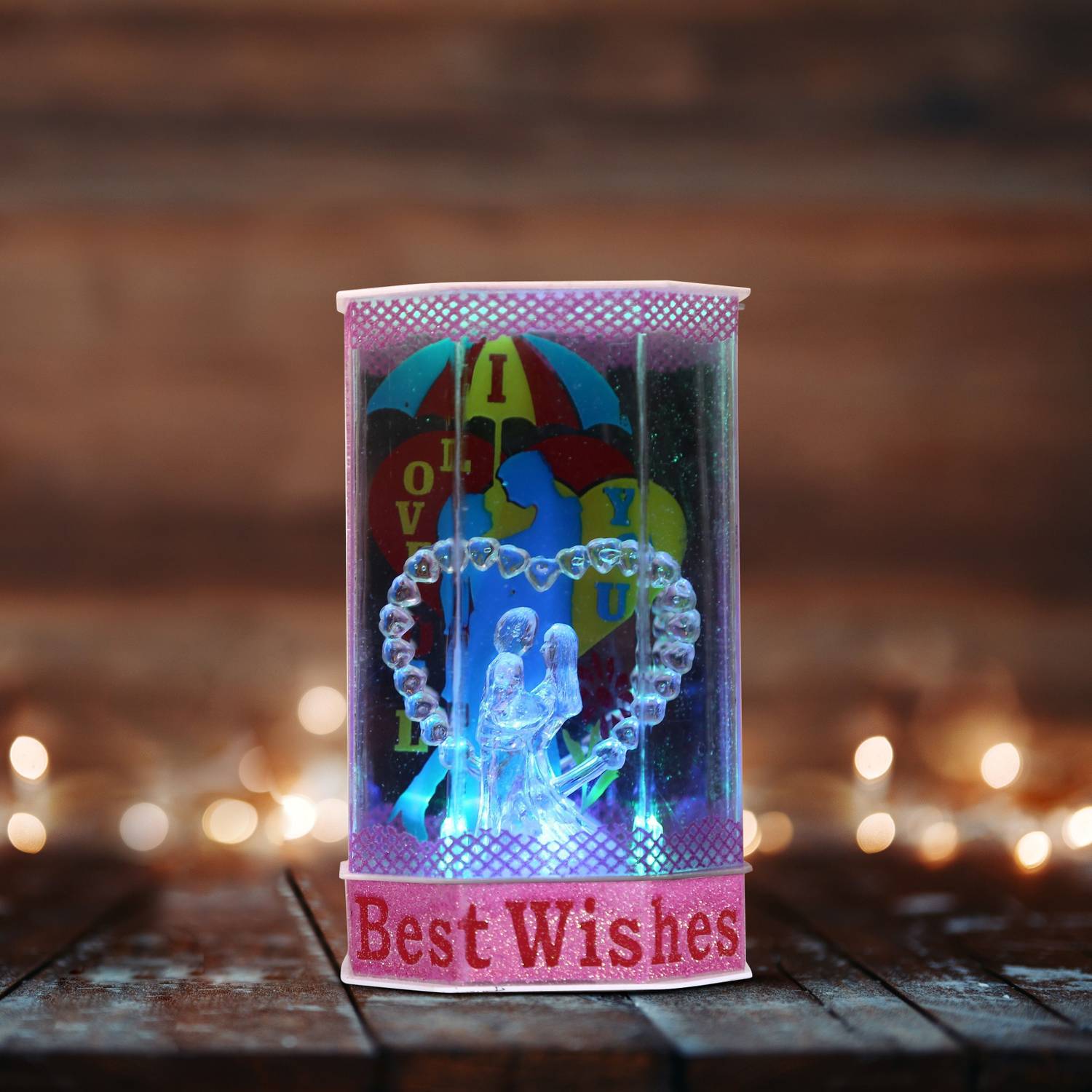 OM GIFT Stylish Lovely Couple Night Lamp Night Lamp (15.24 cm, Mu