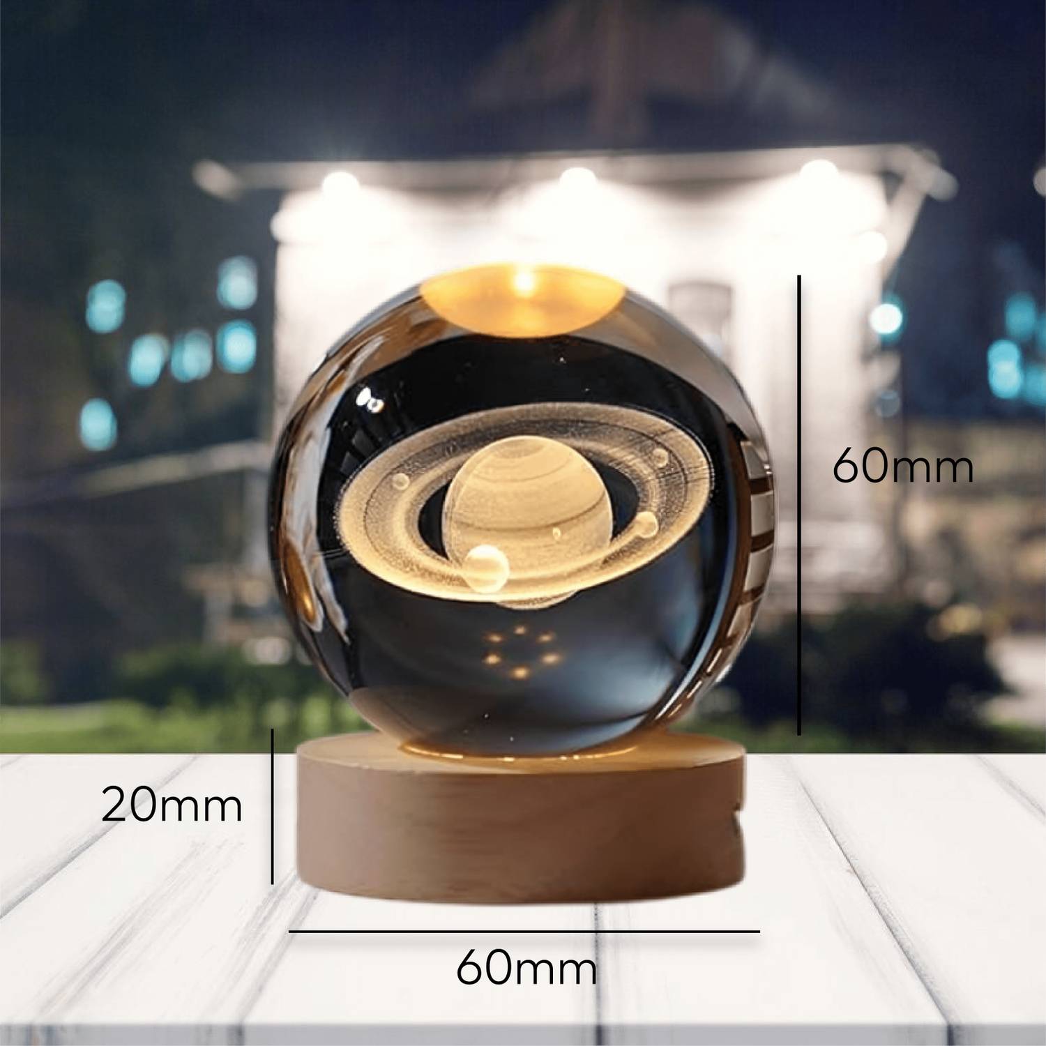 Budgetmein Celestial Ball Saturn 3D Galaxy Night Lamp - Image 5
