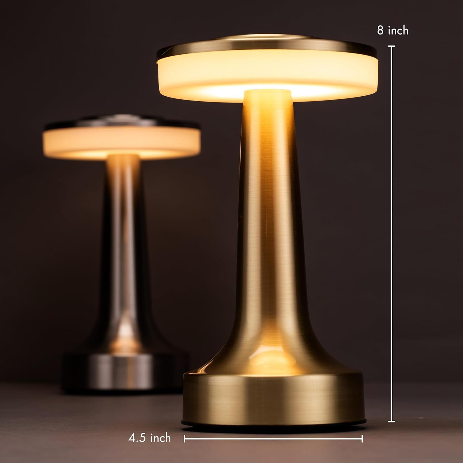 Image of CYMNIX Golden Wireless LED Table Lamp for Bedroom, Dining Table and Home Decor Table Lamp