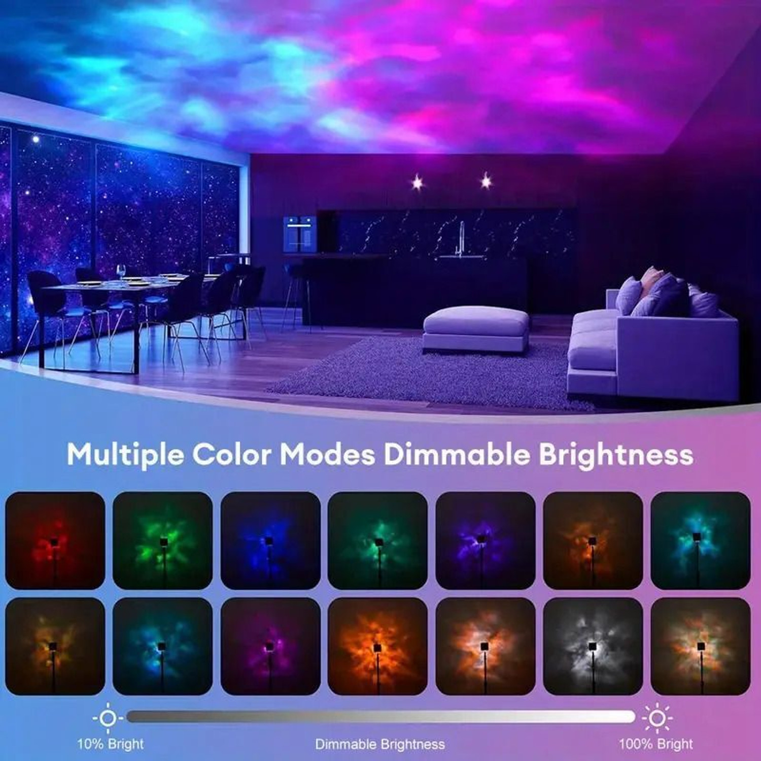 Image of Buzzomart Ocean Wave Projector Light, Romantic LED Night Light with 3D Water Wave Effect Night Lamp
